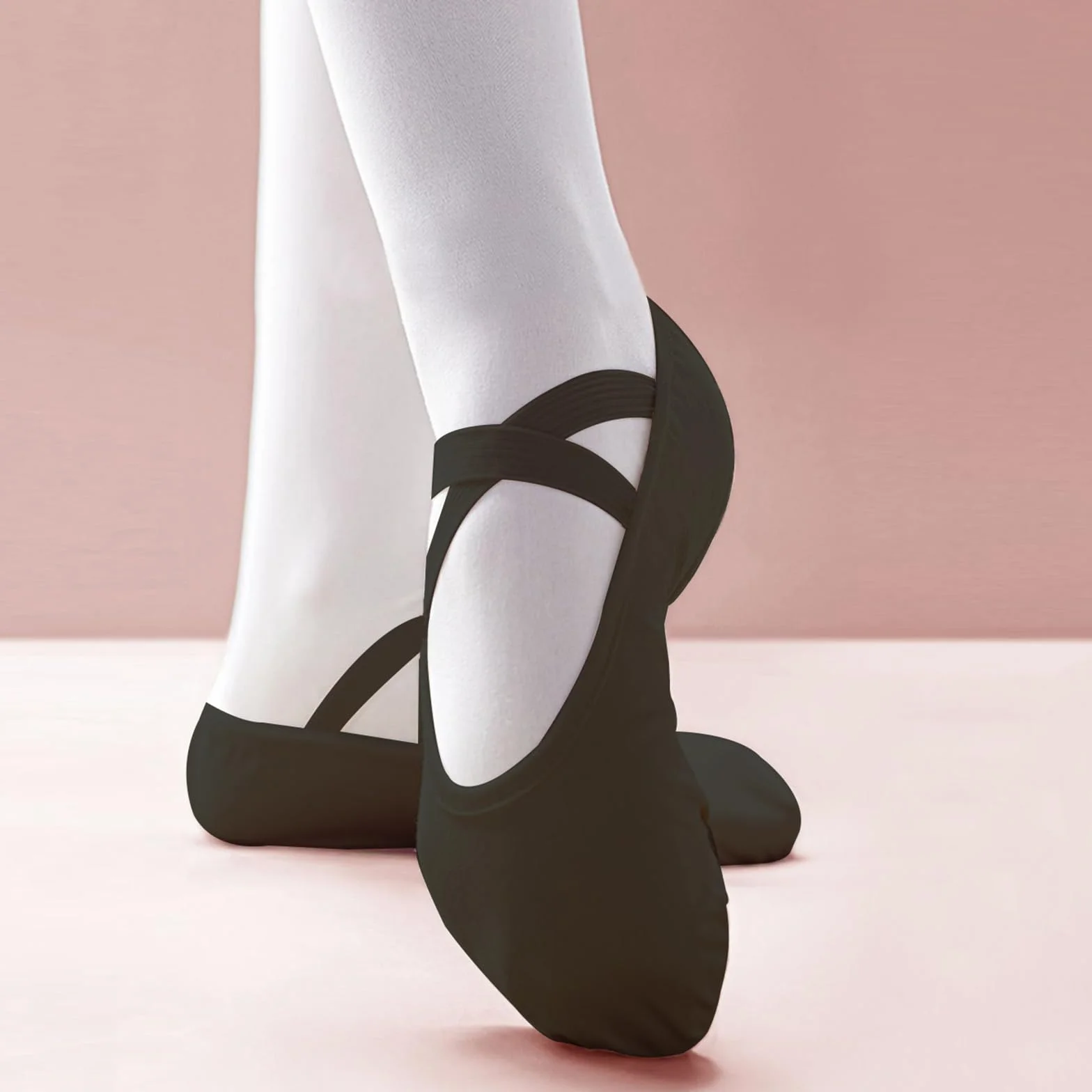 Chaussures de Ballet Demi Pointe Toile Fille Femme Danse Doux Classique Pilates Gym Yoga