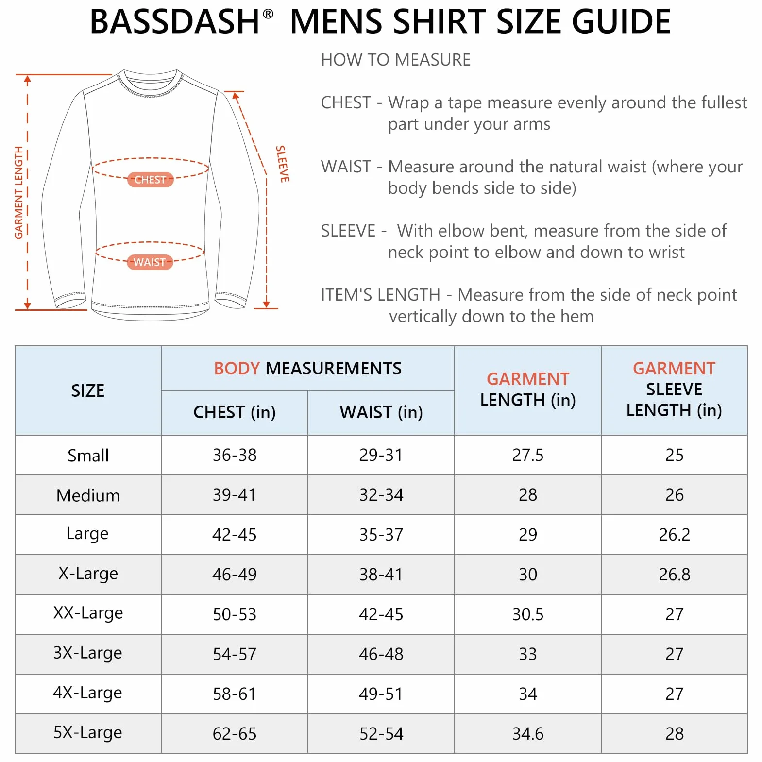 Bassdash Homme T-Shirt Anti-UV UPF 50+ Pêche Manches Longues FS31M