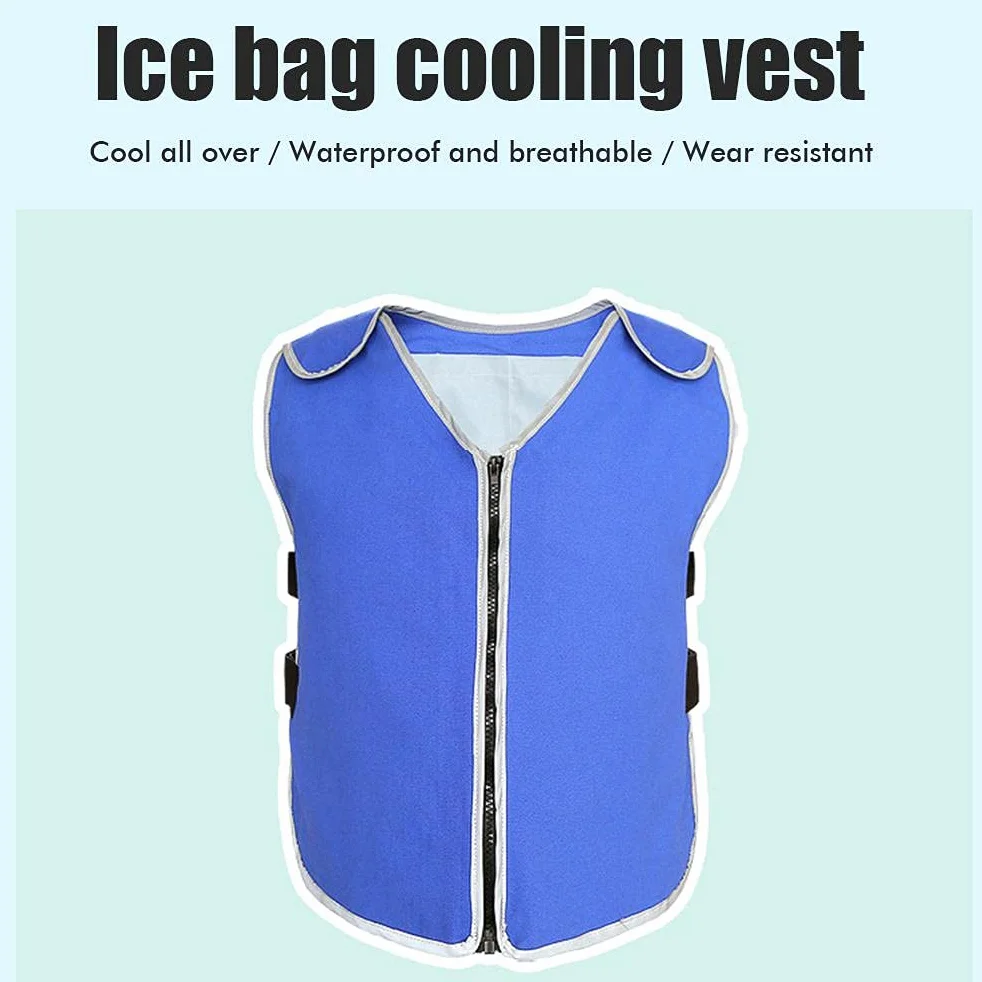 Gilet de refroidissement par glace réglable pour sports de plein air, pêche, cyclisme