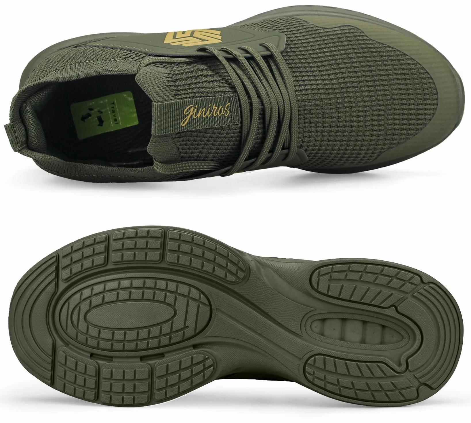Giniros Chaussures de Sport Homme Respirant Légères Sneakers Confortables Mode Casual Marche Course Fitness Running Tennis Outdoor Gym Jogging