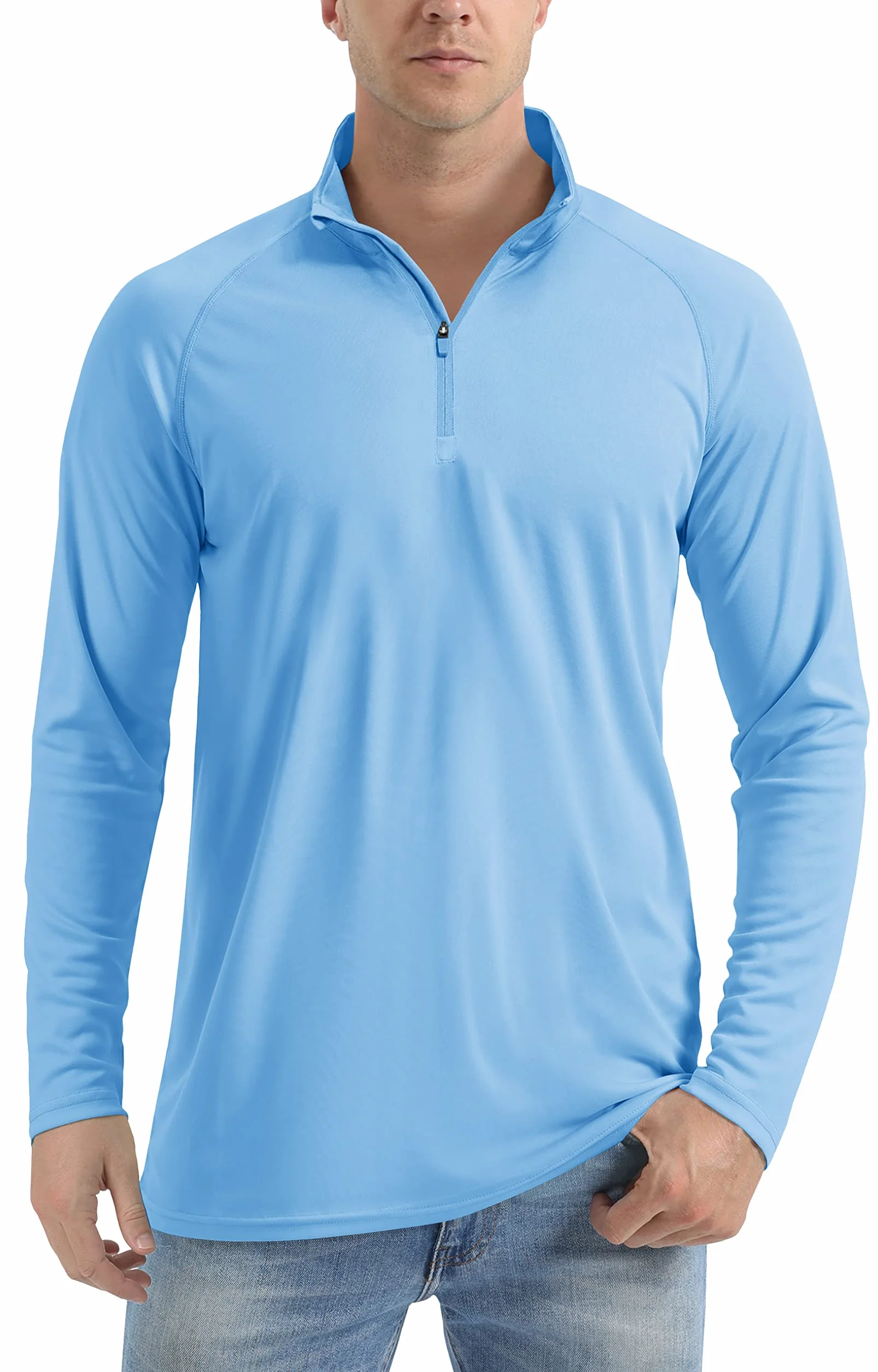 TACVASEN Homme 1/4 Zip Tops à Course
