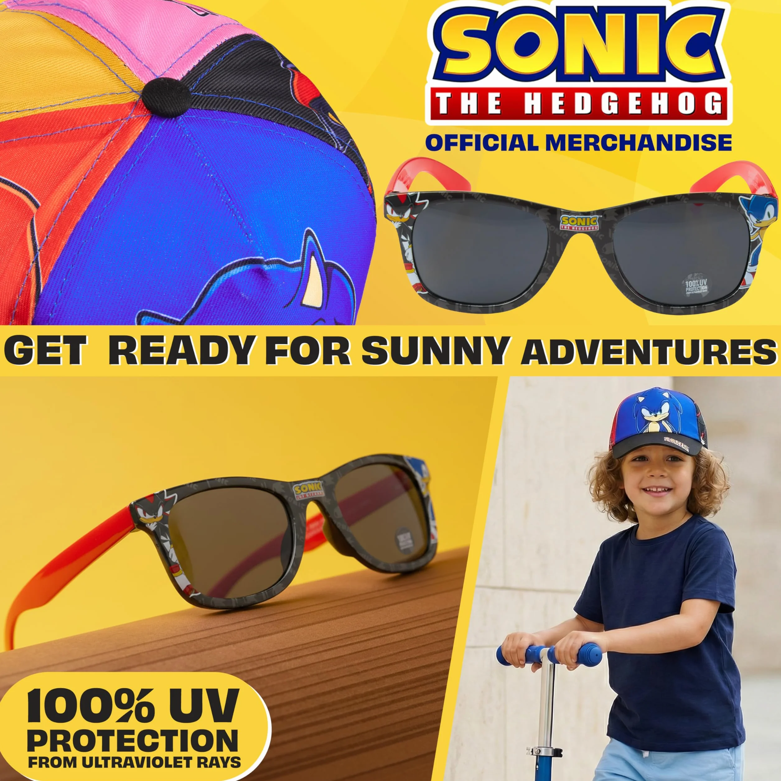 Disney Toy Story Sonic Casquette Baseball Lunette Soleil Enfant Garcon Protection UV Sports Voyage Accessoires Ete Cadeau