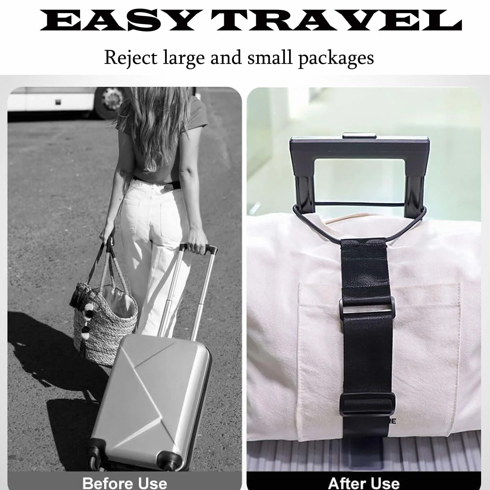 Sangle Elastique pour Bagage, Sangle de Valise Sécurisée, Accessoires Multifonctionnels (2 pièces)