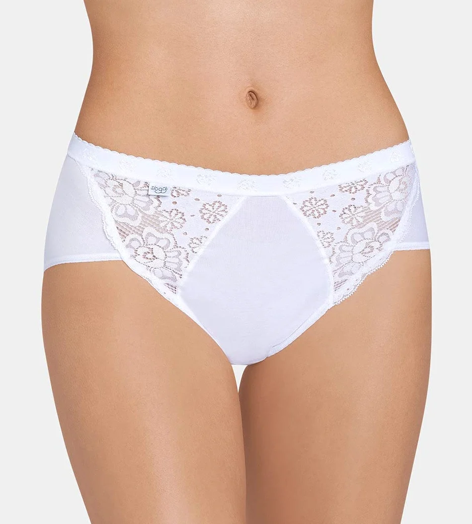 Sloggi Chic Midi Lot de 8, Blanc., 52