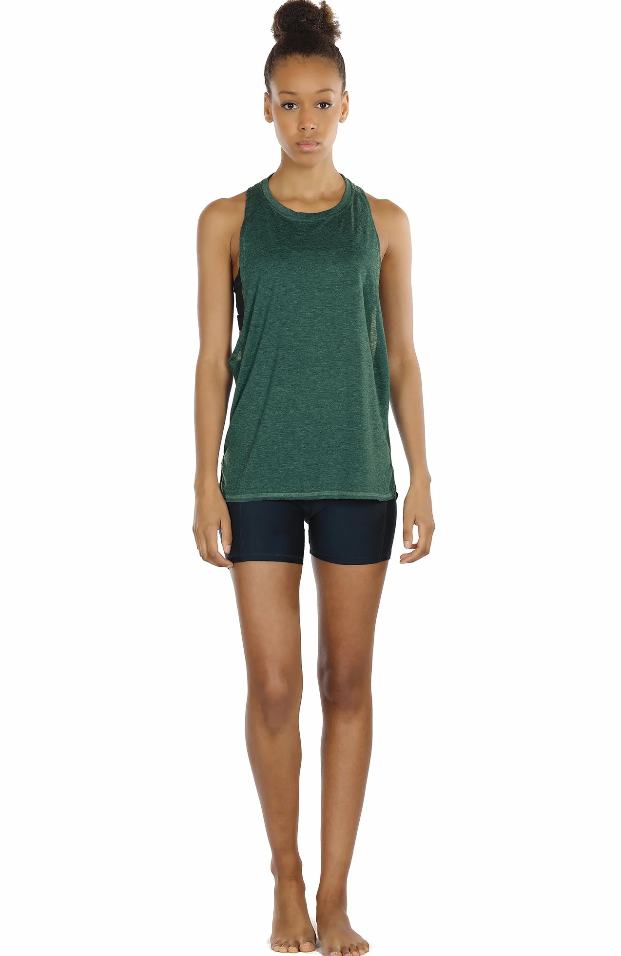 icyzone Femmes Débardeur Sport sans Manches Yoga Tank Tops Paquet de 3