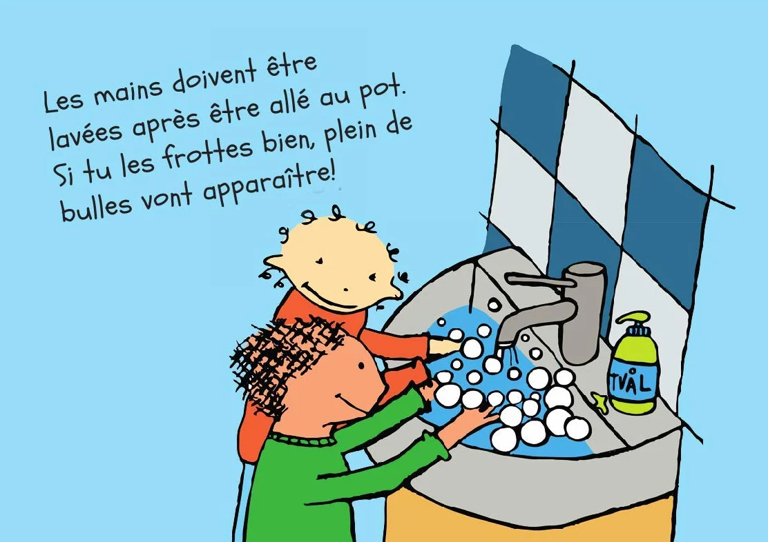 Livre d'apprentissage de la propreté pour enfant avec autocollants pipi et caca