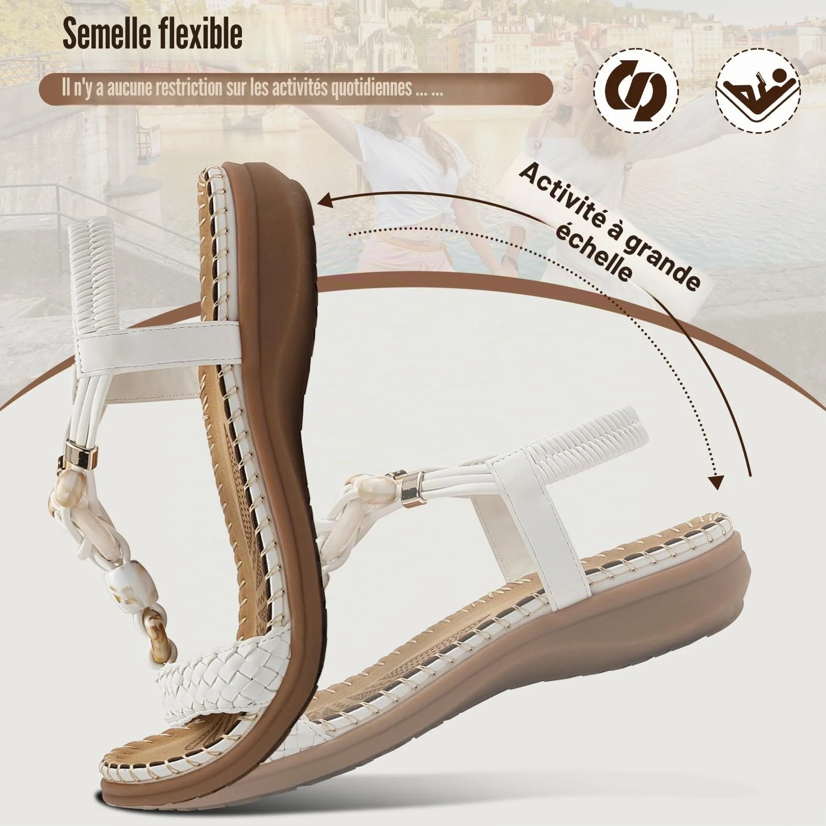 Littleplum Sandales Femmes Mode Plage Chaussures Marche