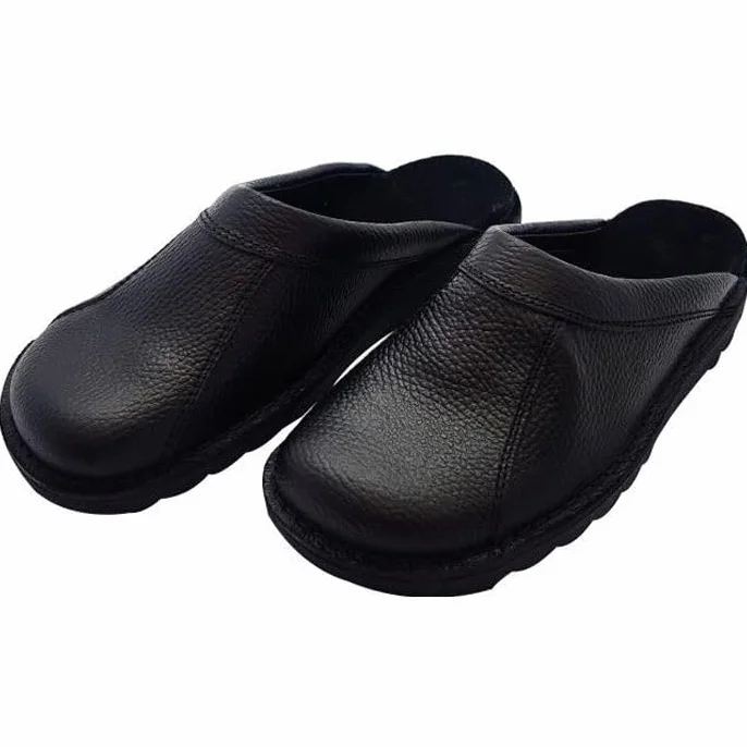 Htc Chaussures Routier en Cuir Mixte Noir
