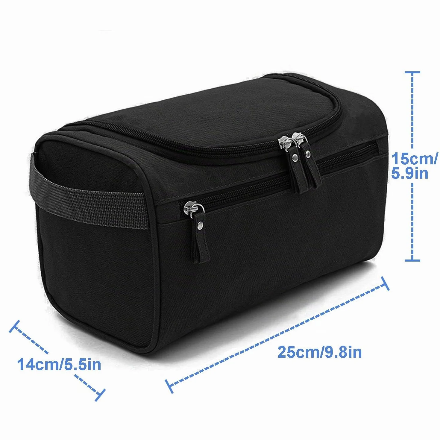 AOBETAK Trousse de Toilette Homme Imperméable Suspendue Sac de Makeup Voyage Noir