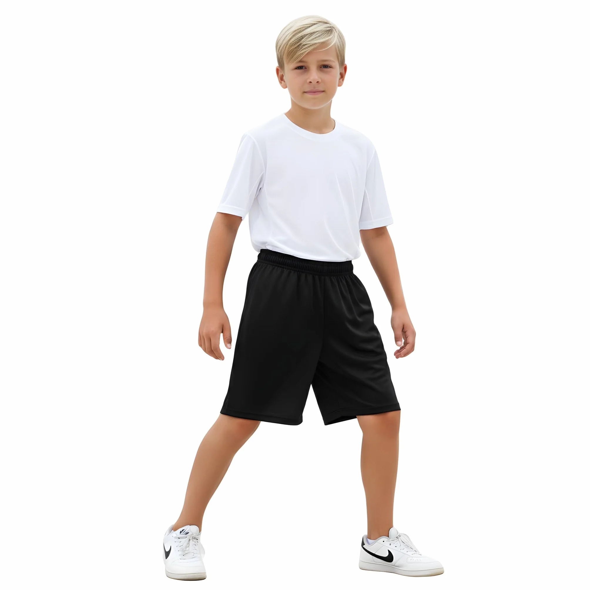 Short de Football pour Enfants Garçons Filles Sportswear Premium PE Running Gym Fitness
