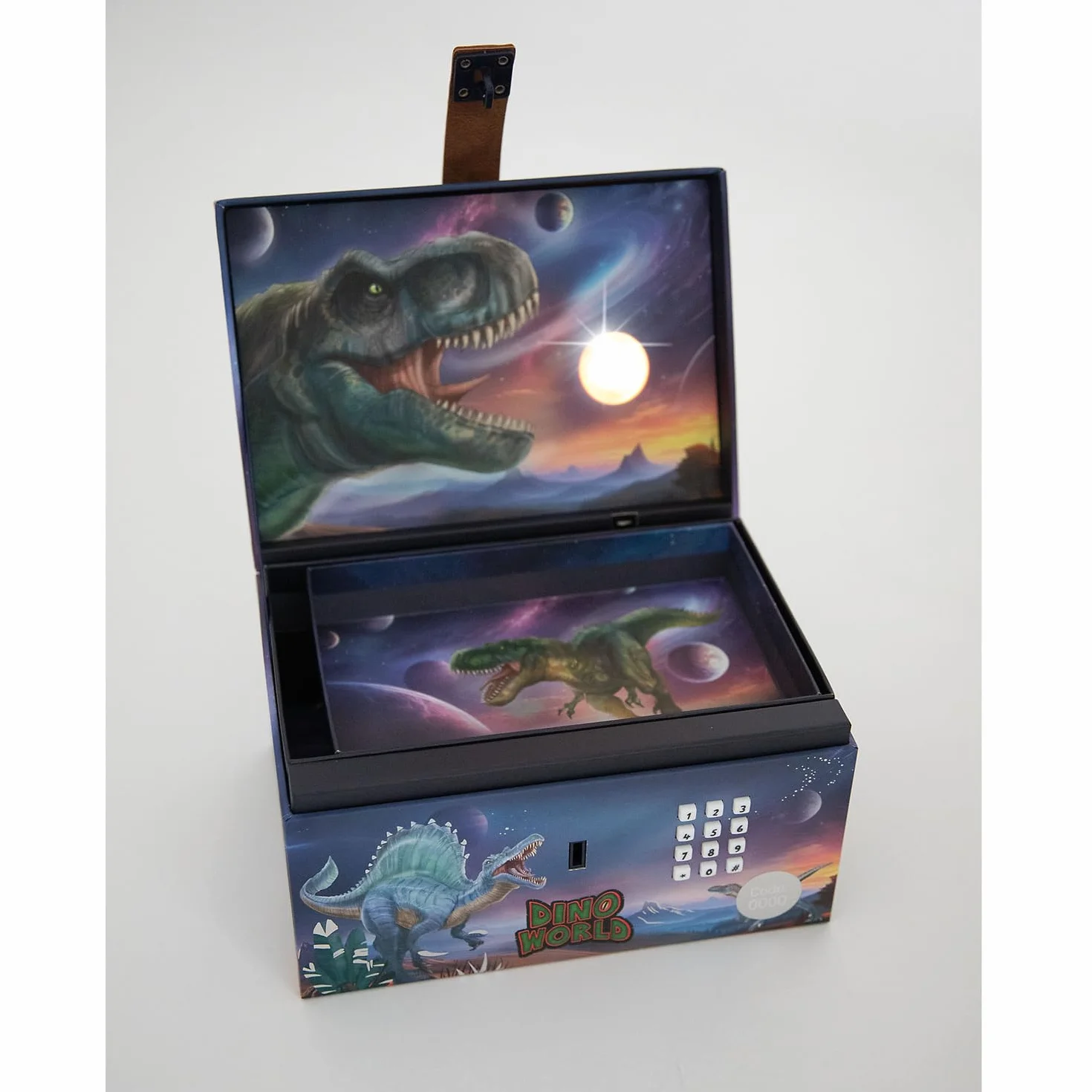 Depesche Dino World Coffre au trésor avec code, son et lumière