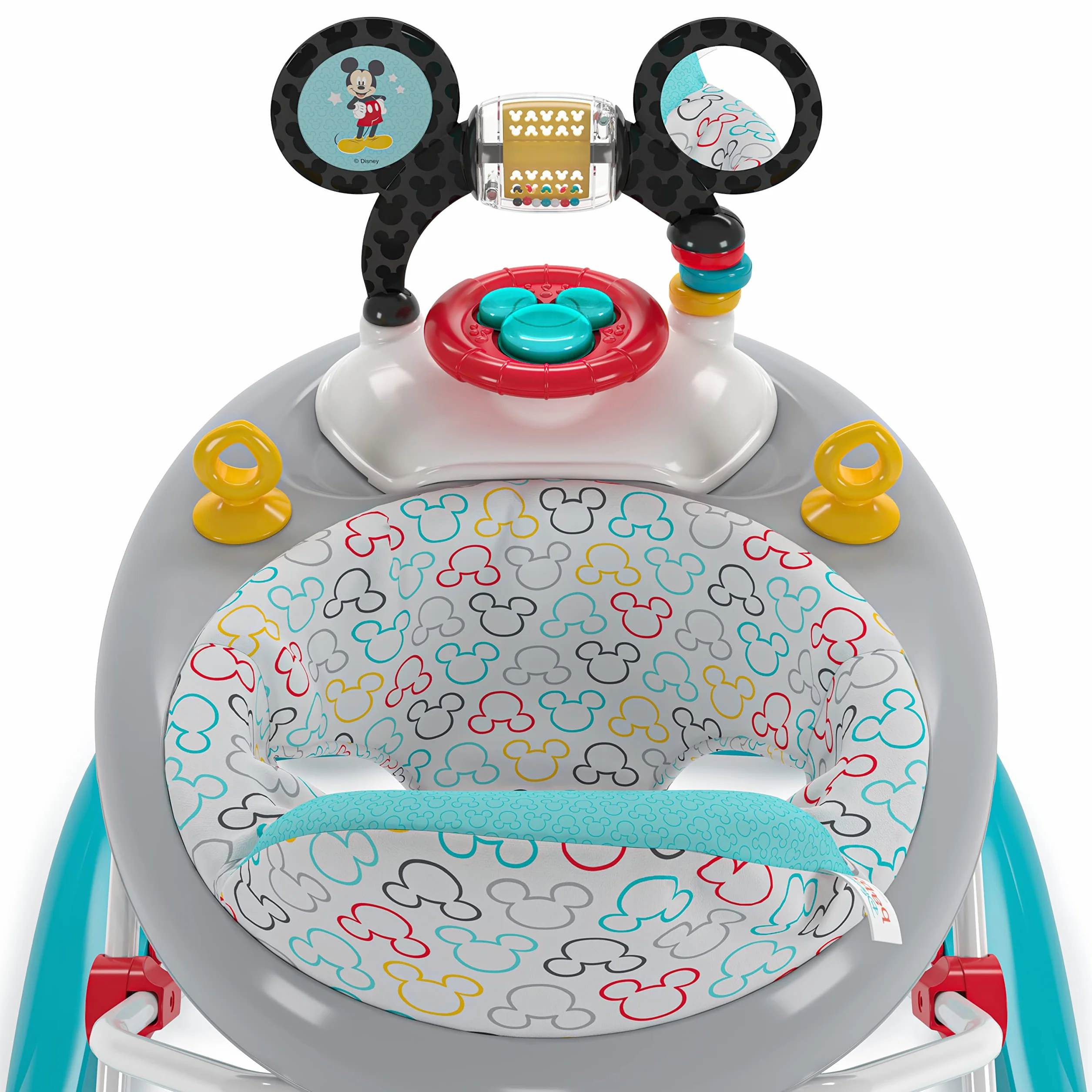 Bright Starts Disney Baby Trotteur Mickey Original Bestie 2 en 1 Centre d'activités avec lumières et musique, hauteur réglable