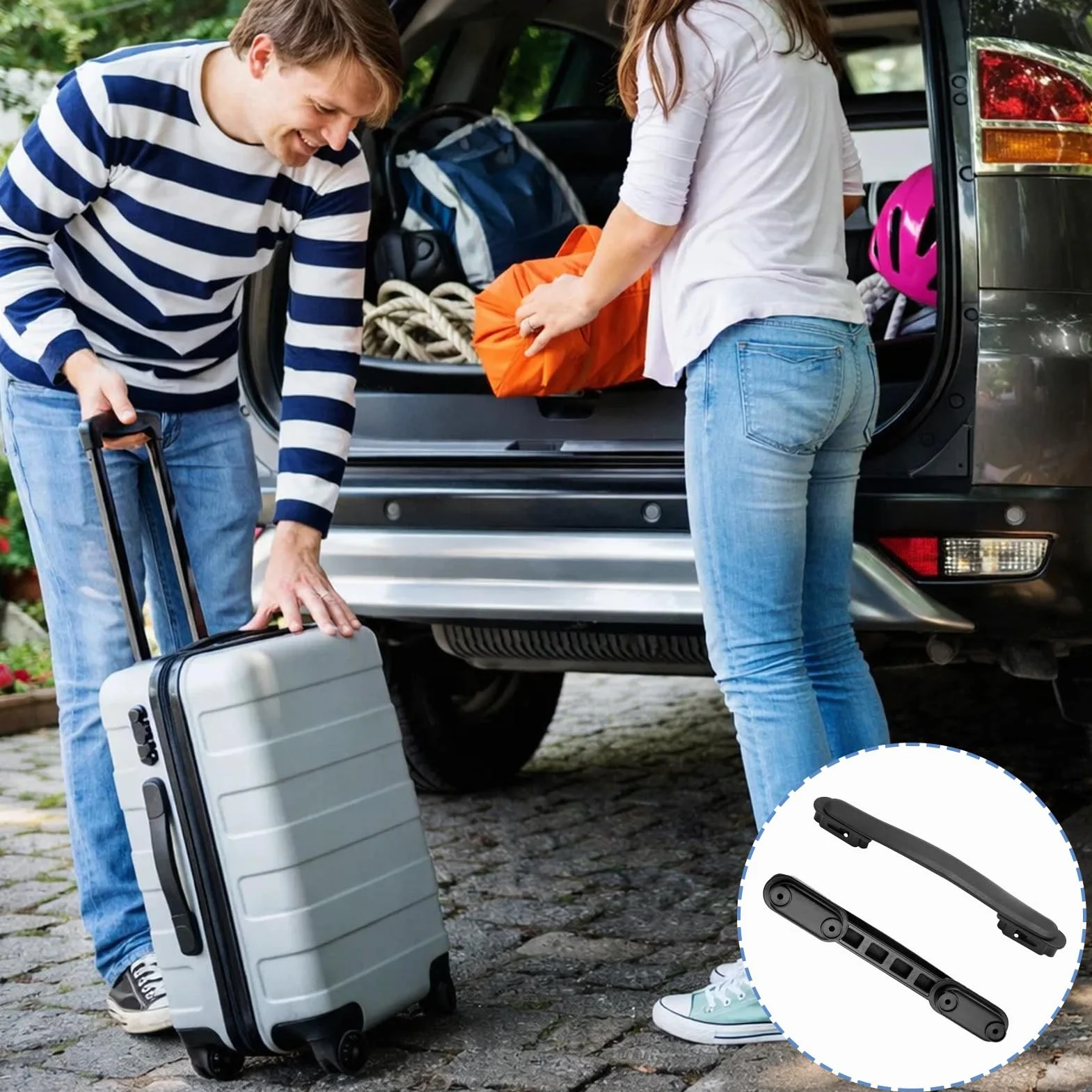 Poignée de Valise de Remplacement Universelle TPU Robuste 23,1 cm