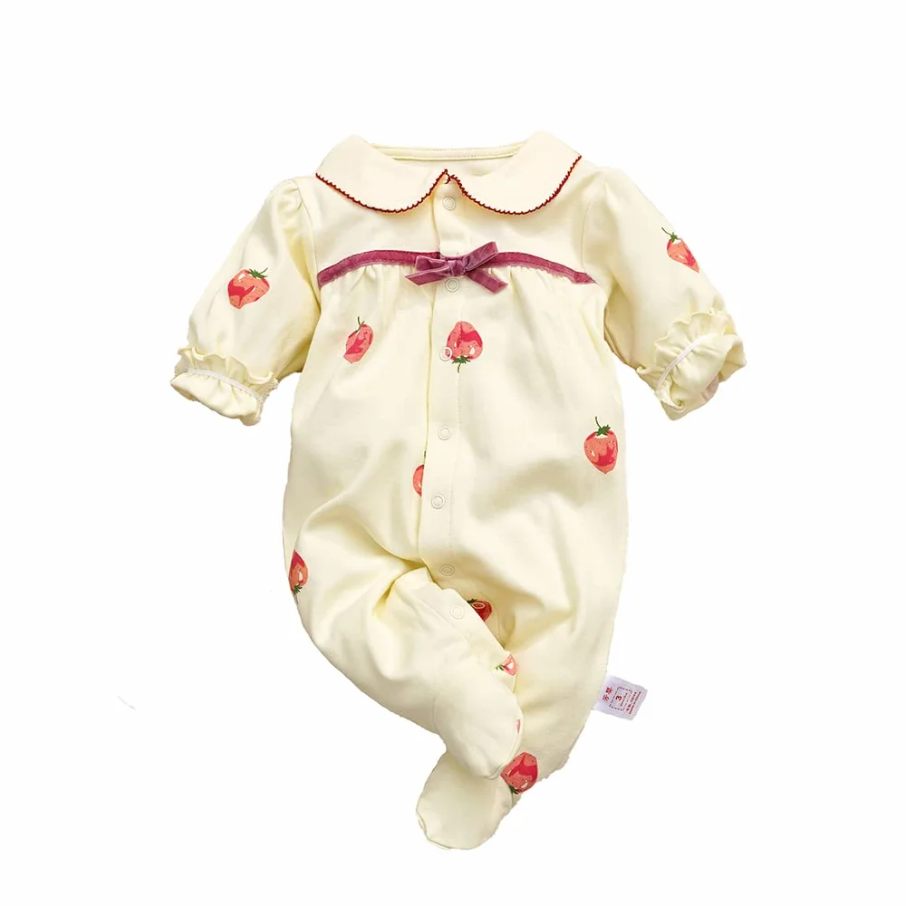 Ensemble Bébé Fille Pyjama Body Combinaison Coton Manches Longues 0-12 Mois