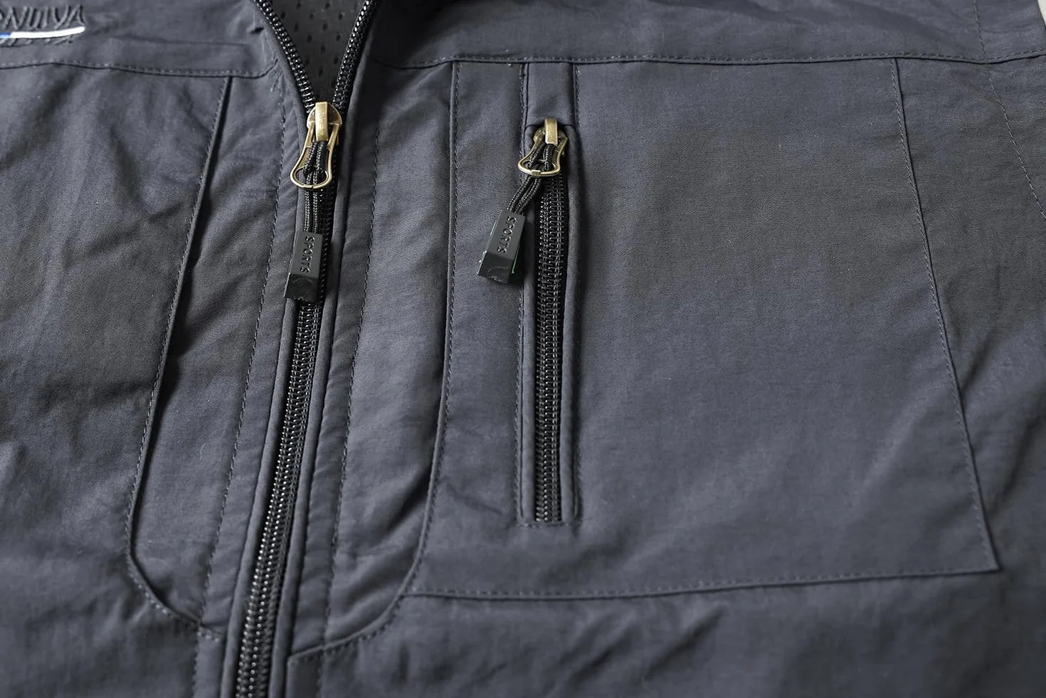 Gilet de Pêche Homme Multipoches Sans Manche Séchage Rapide Veste Plein Air