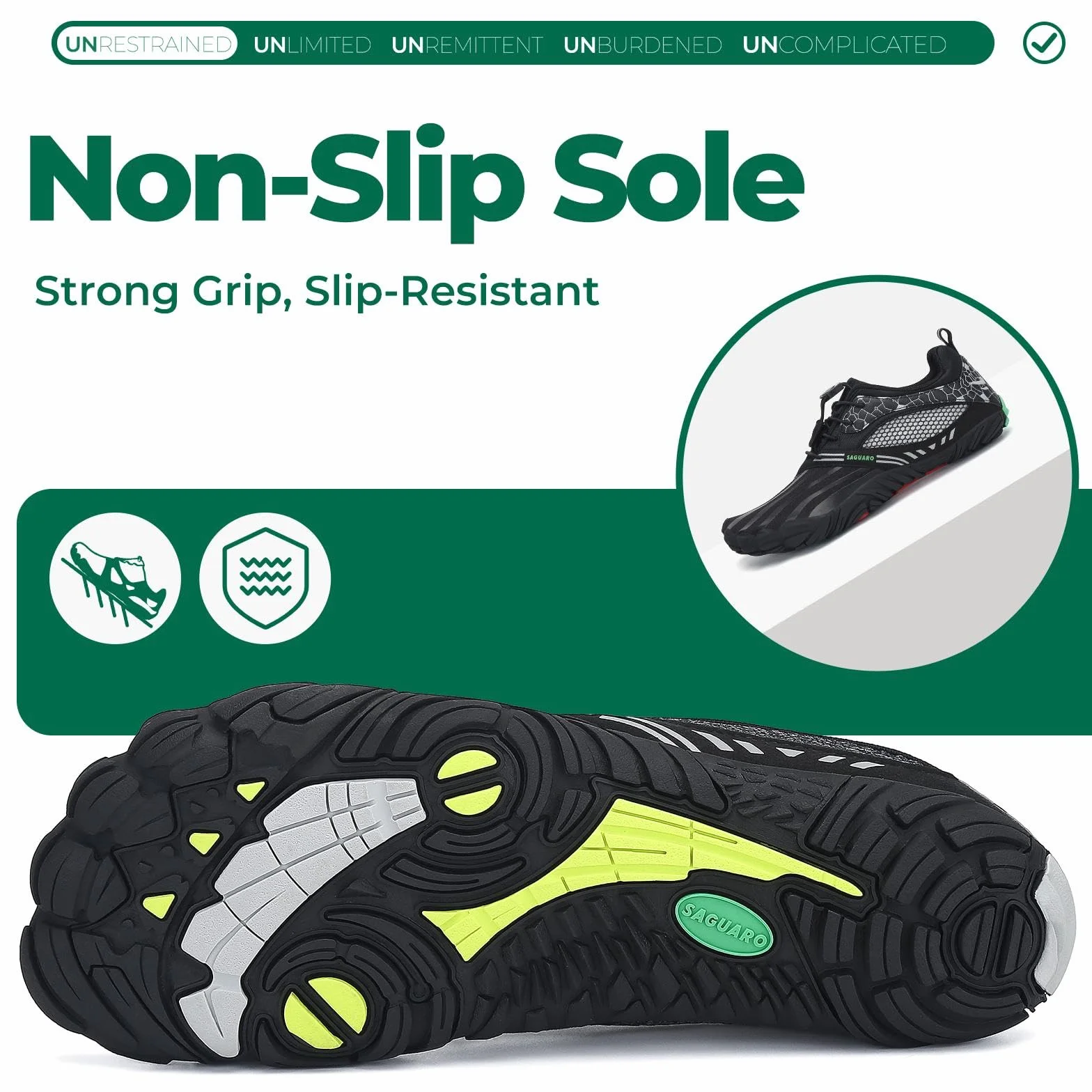 SAGUARO Chaussures Minimalistes Barefoot Trail pour Fitness Randonnée GR.35-48