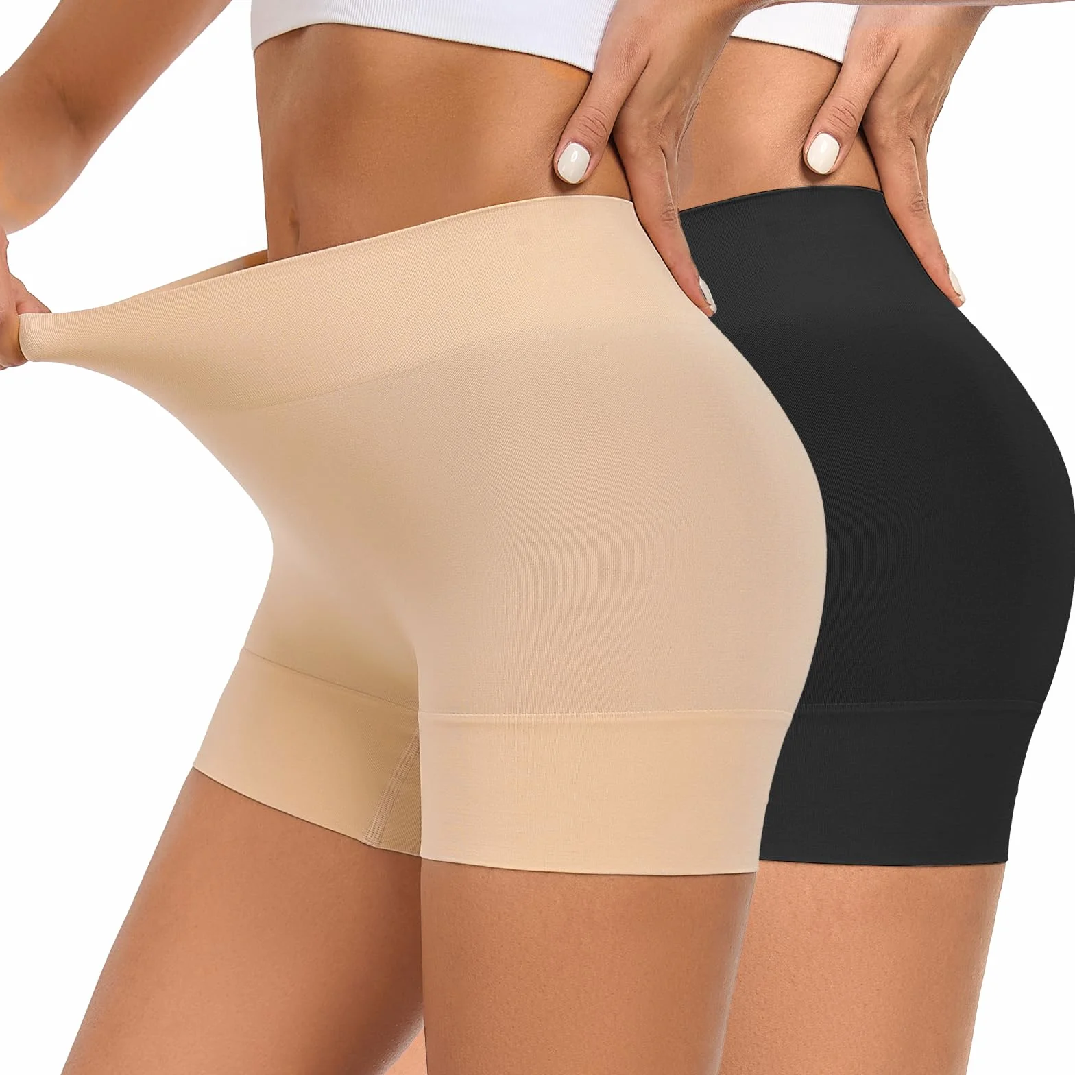 YADIFEN Short Cycliste Femme Taille Haute sans Couture pour Robe sous Jupe L'été