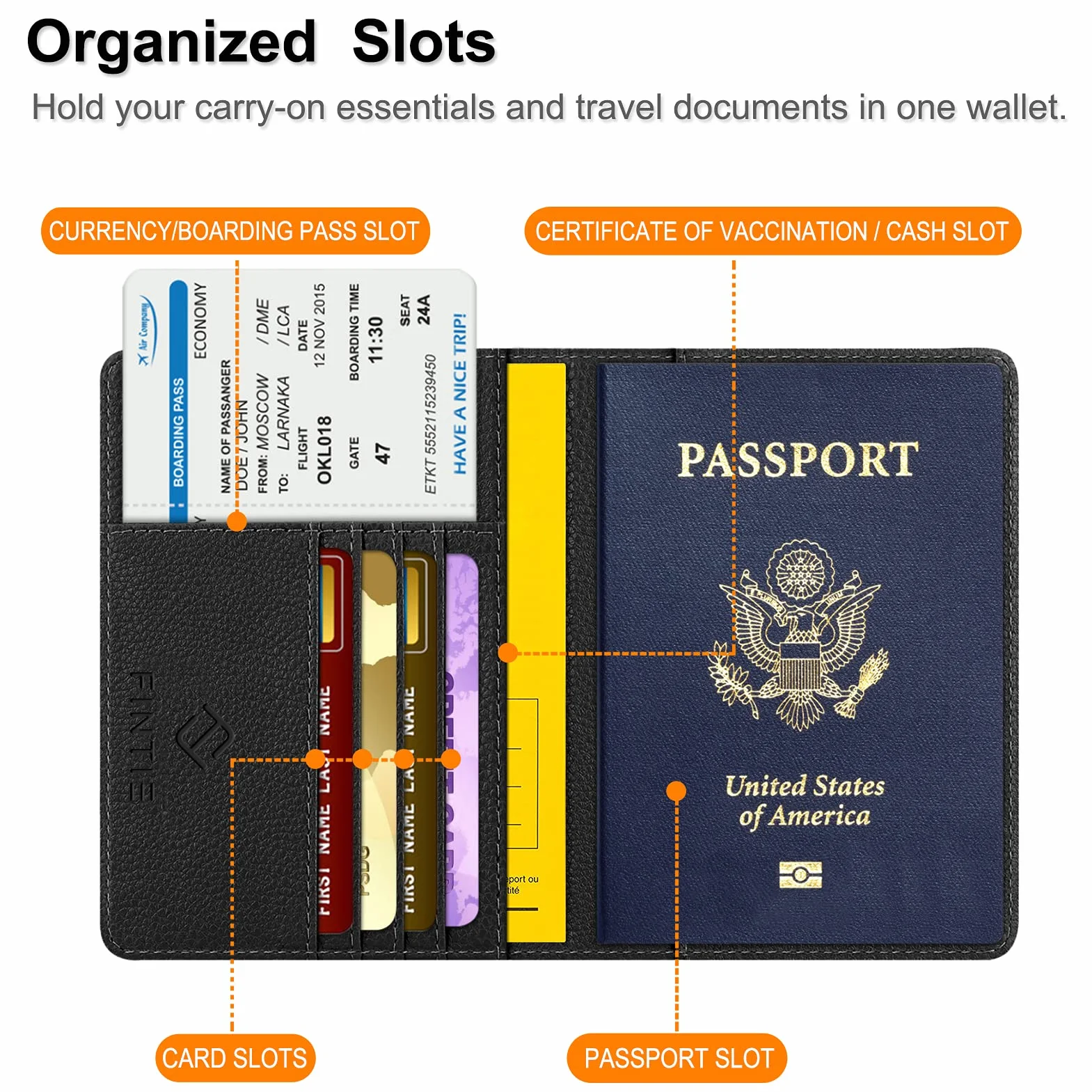 FINTIE Étui de Protection pour Passeport Portefeuille Voyage