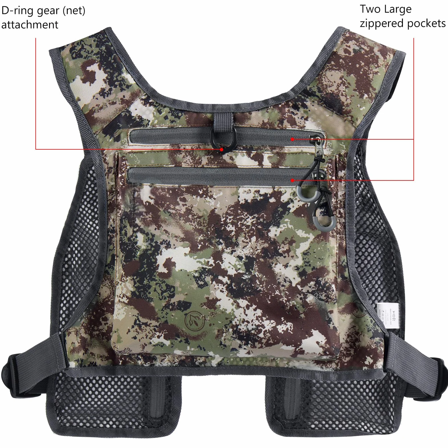 Bassdash FV08 Gilet de pêche à la mouche ultra léger Taille unique