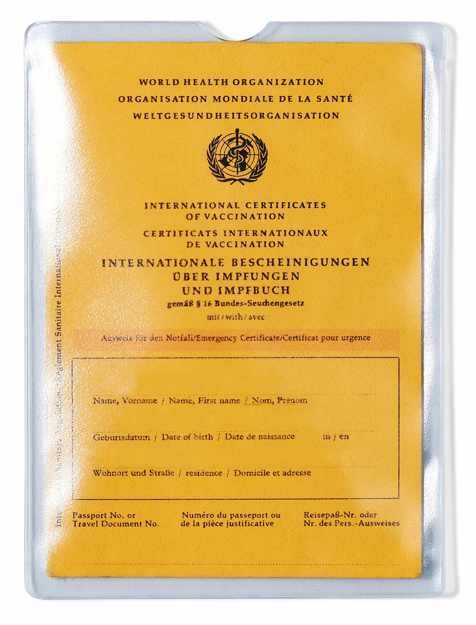 HERMA 1332 Lot de 10 pochettes transparentes pour carte de vaccination A6 plastique
