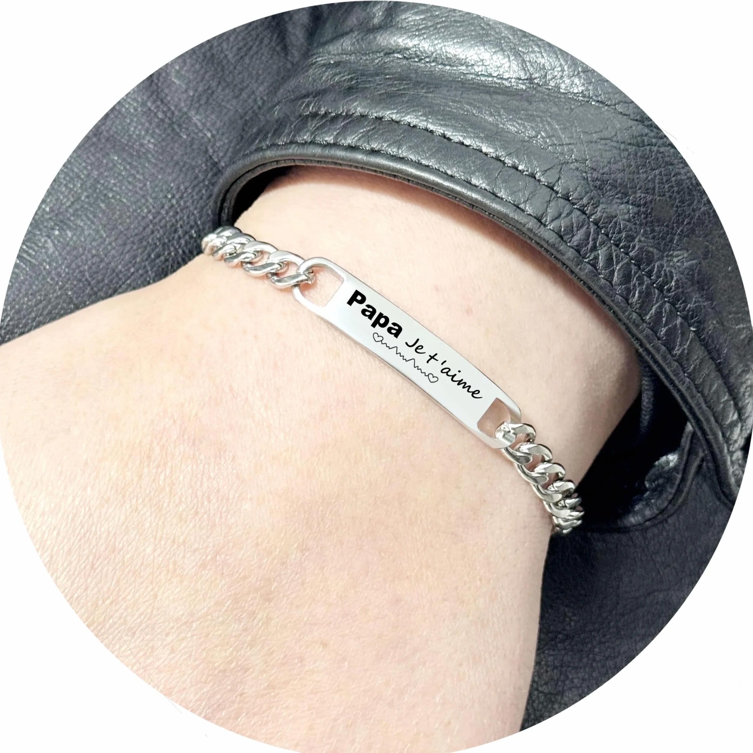Bracelet Homme Cadeau Anniversaire Noël Papa Papy Tonton Frère Parrain