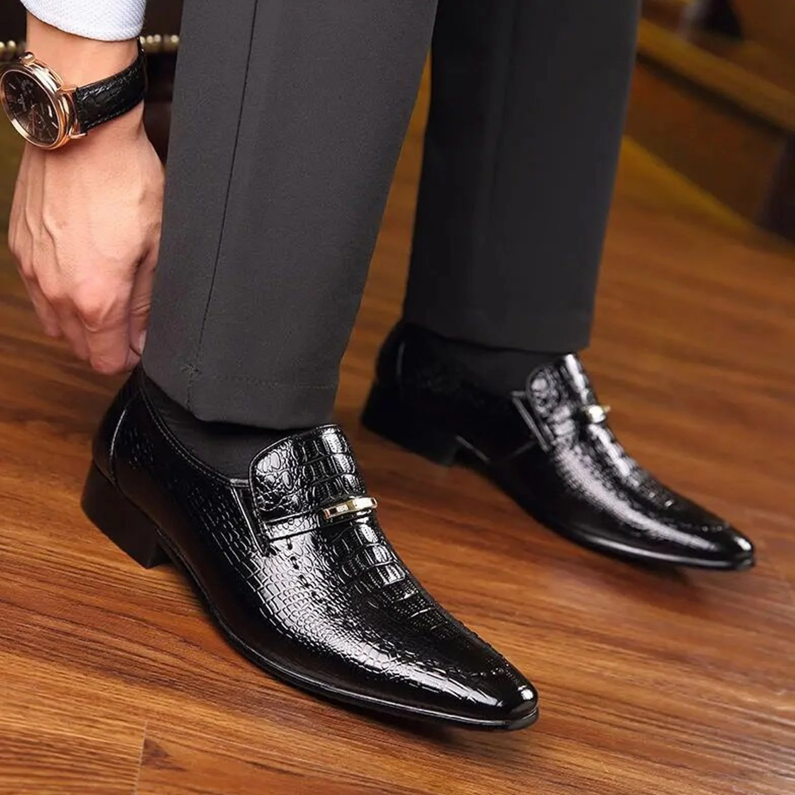 Mocassins Homme Été Chaussures de Danse Latine Compensées Habillées Larges