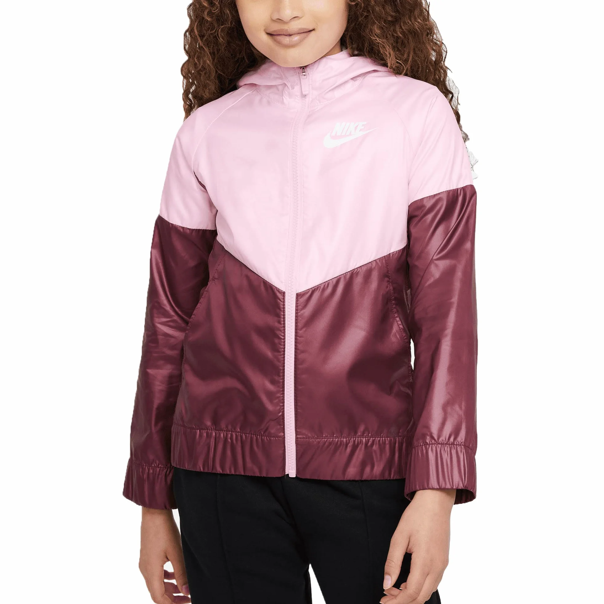 Nike Windrunner Veste Fille Capuche Rose DB8521-663
