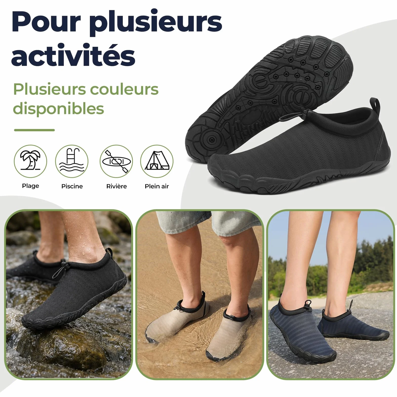 Mishansha Chaussures Aquatiques Homme Femme Séchage Rapide 13 Orifices Drainage GR.36-46