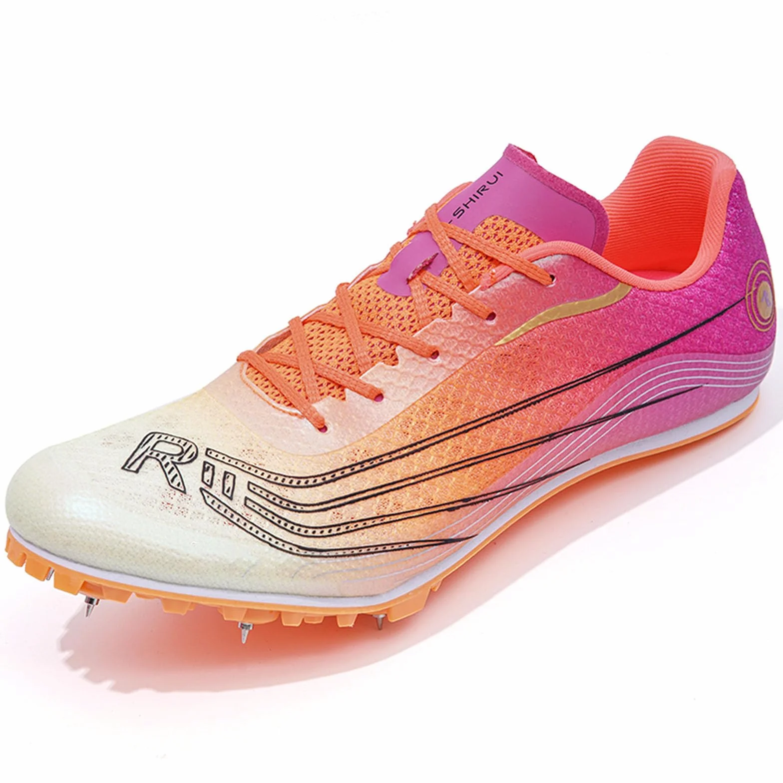 Chaussures de course d'athlétisme BLBK avec crampons à 7 clous pour homme
