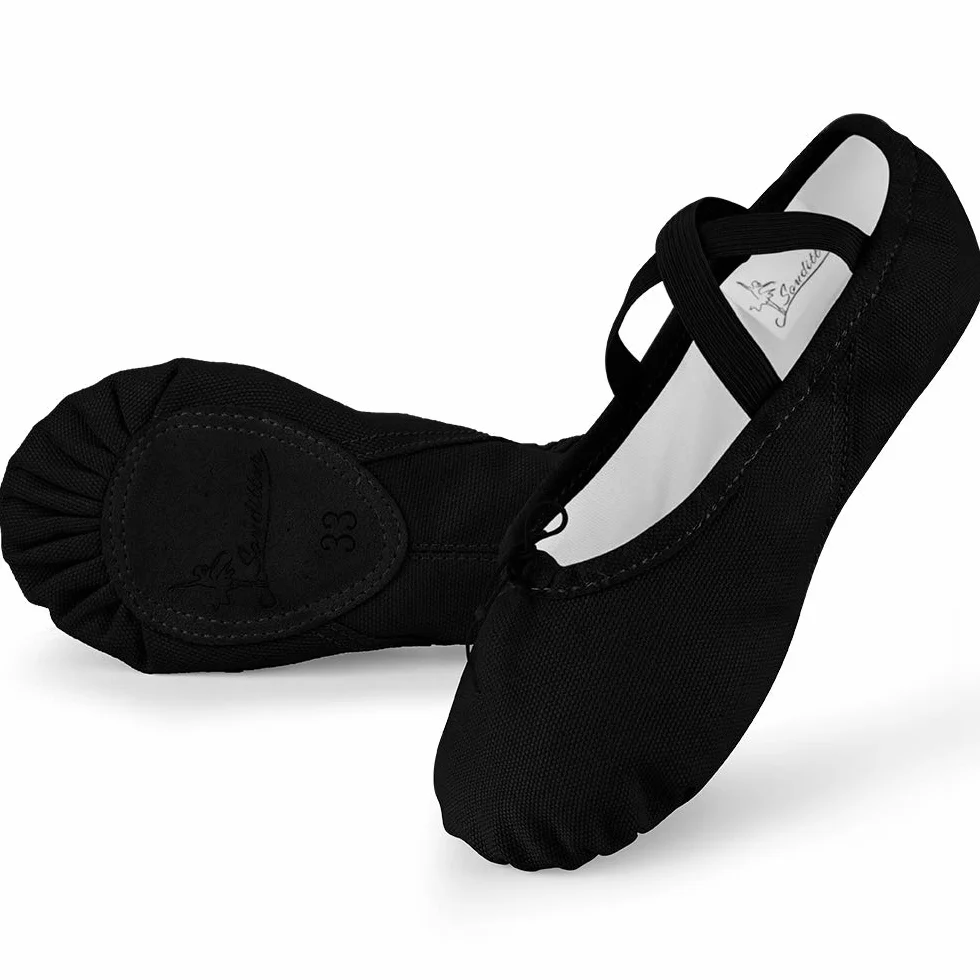 Chaussure de Ballet Toile Classique Ballerine Demi Danse Split Plate pour Filles Femmes EU 23-44