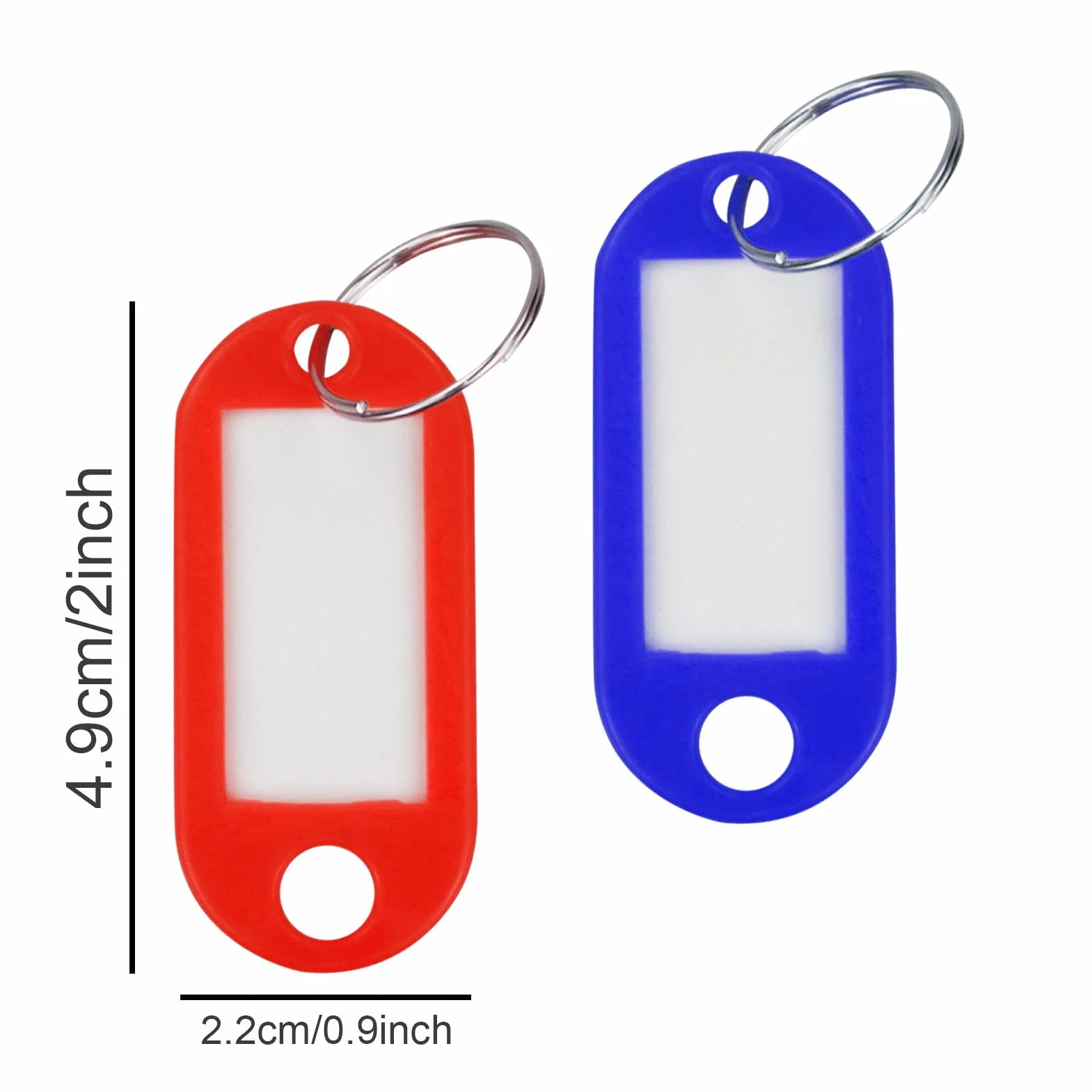 Porte Clef Etiquette Plastique 6 Couleurs Inscriptibles pour Clés Maison Bagages