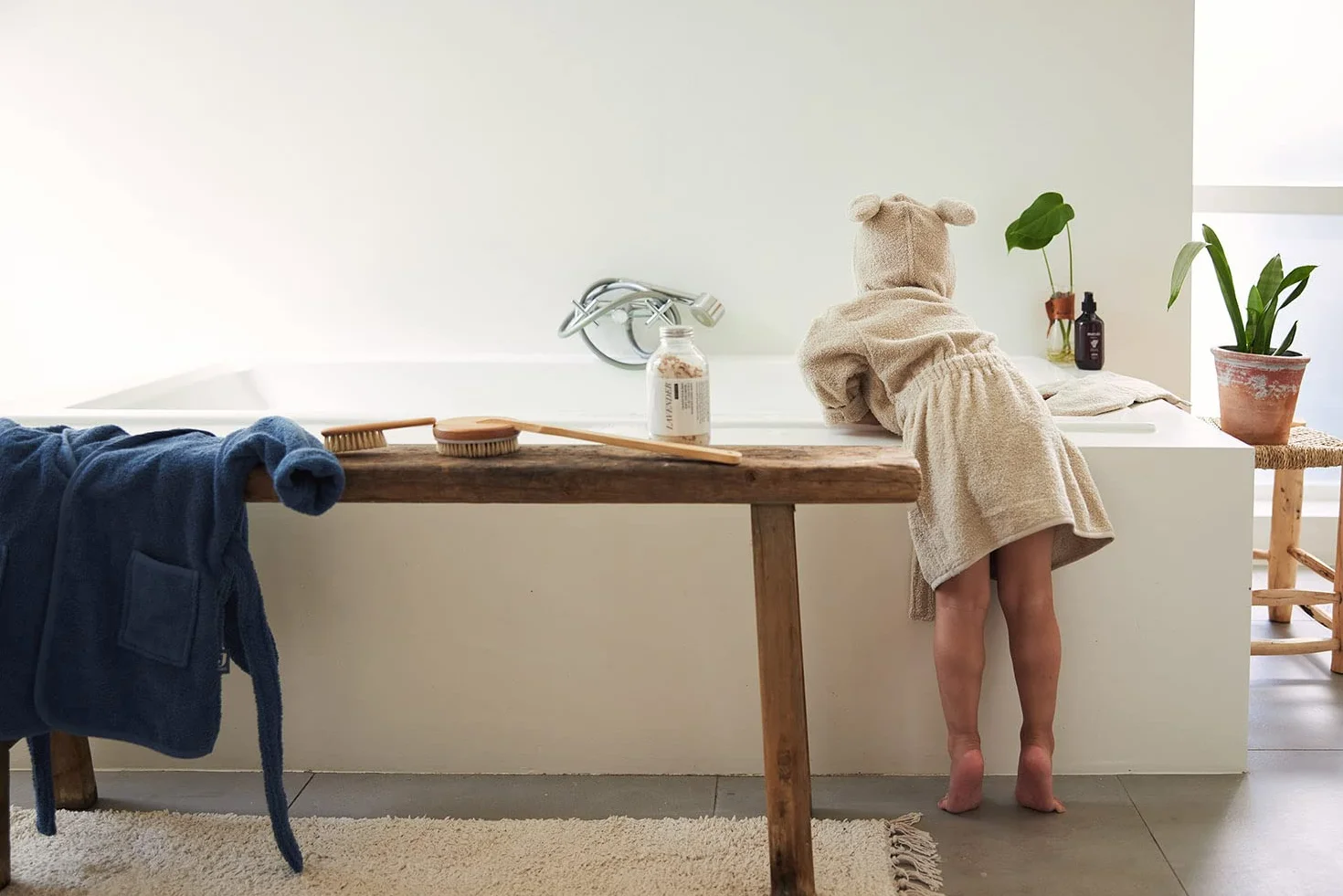 Jollein Peignoir de bain en éponge 1-2 ans Nougat