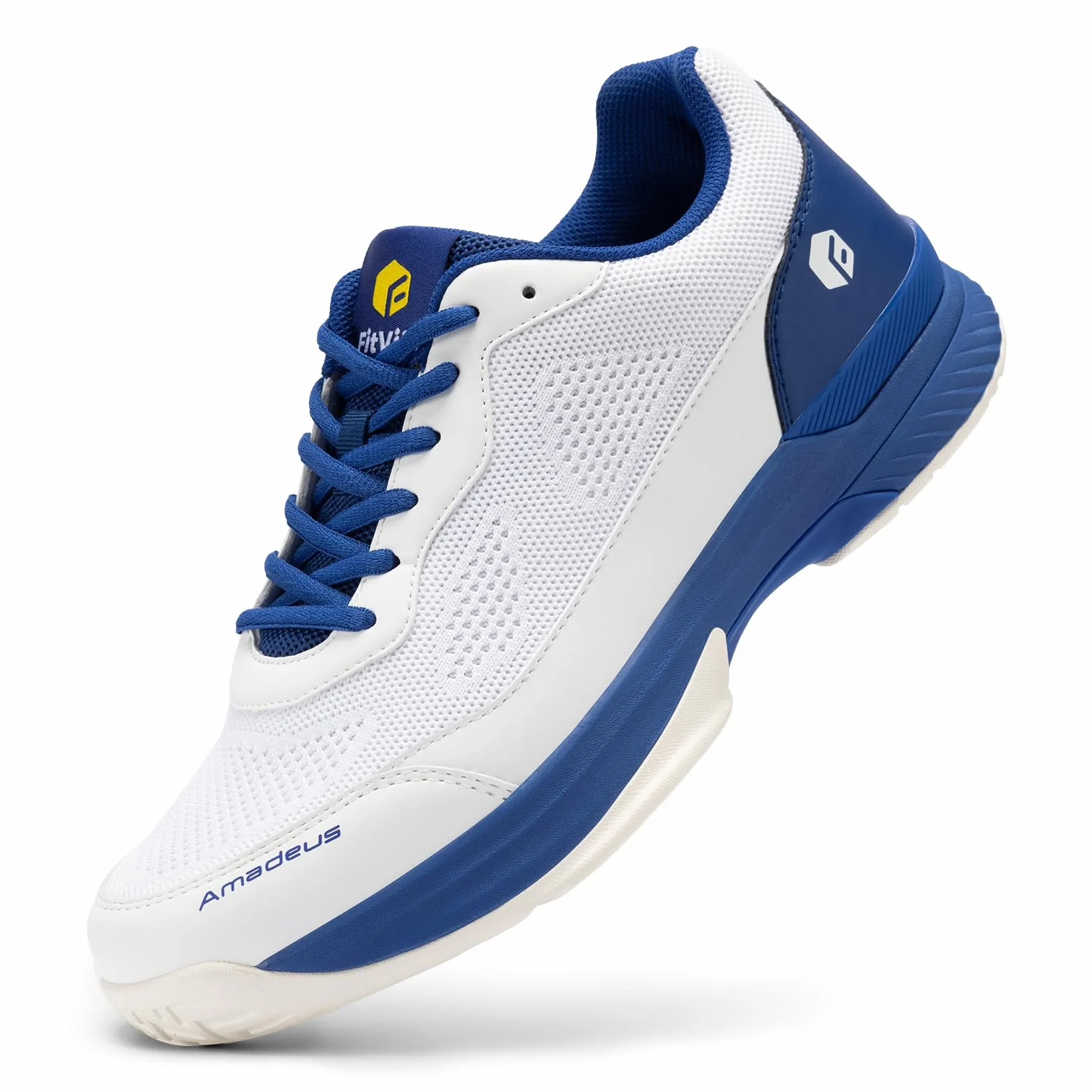 FitVille Chaussures de Tennis Homme Extra Larges Antidérapantes Badminton Respirantes Fitness Confortables