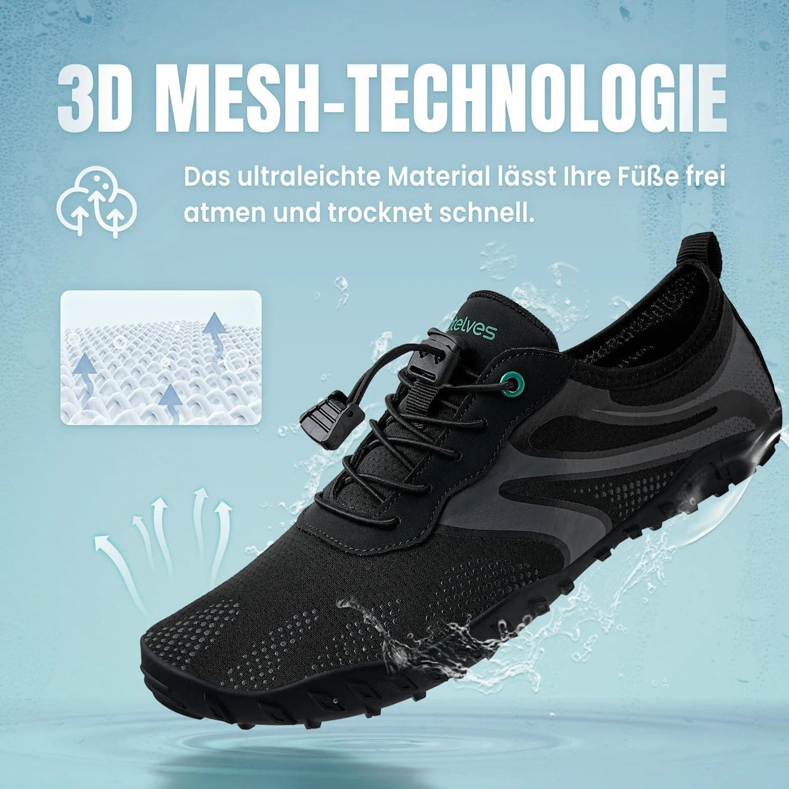 Chaussures Aquatiques Homme Femme Antidérapant Respirant Séchage Rapide Plage Surf Piscine