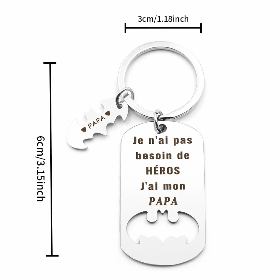 Porte Clef Papa Cadeau Pere Futur Papa Noel Beau Pere Don Jeune Meilleur