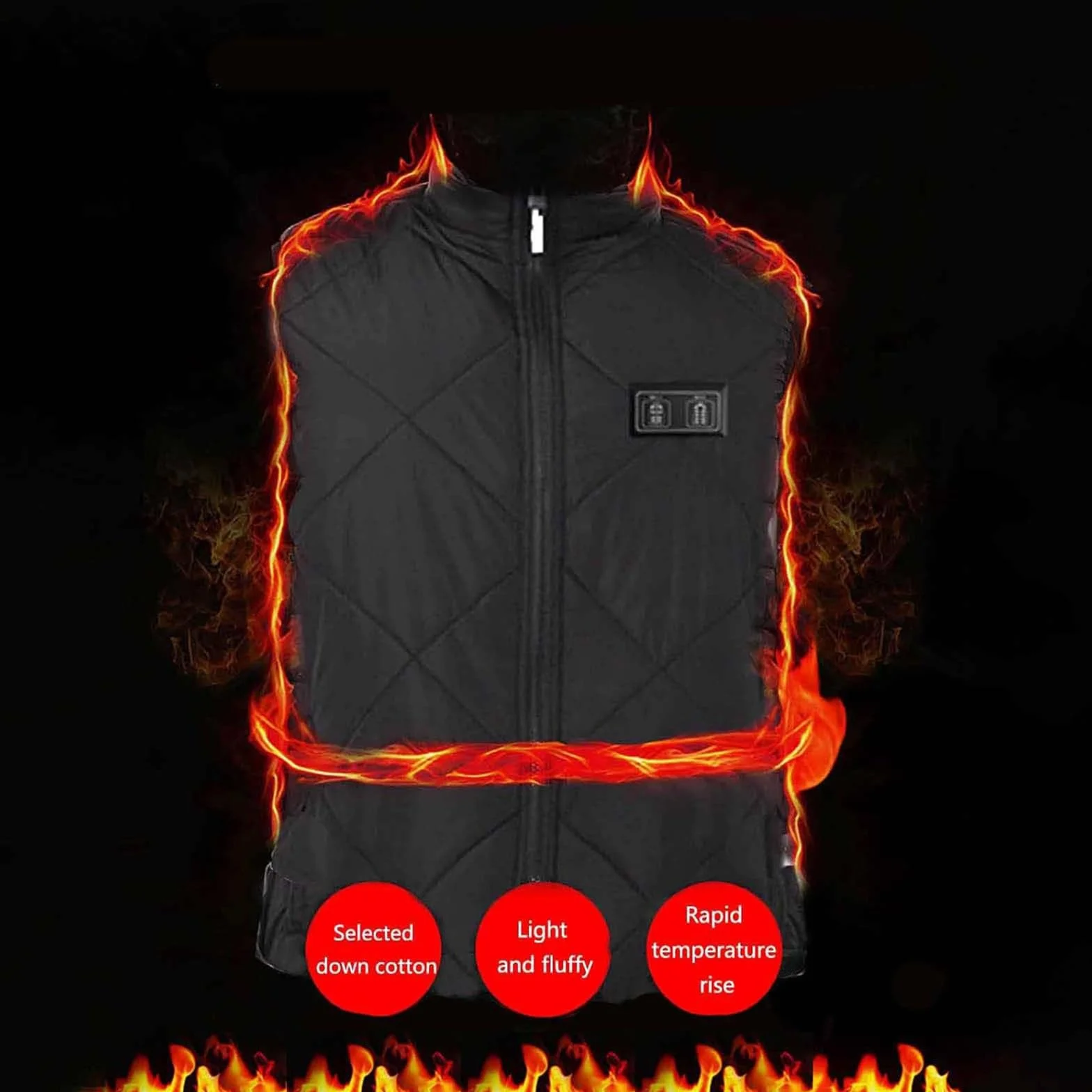 Gilet chauffant enfant USB 13 zones chauffage coupe-vent extérieur