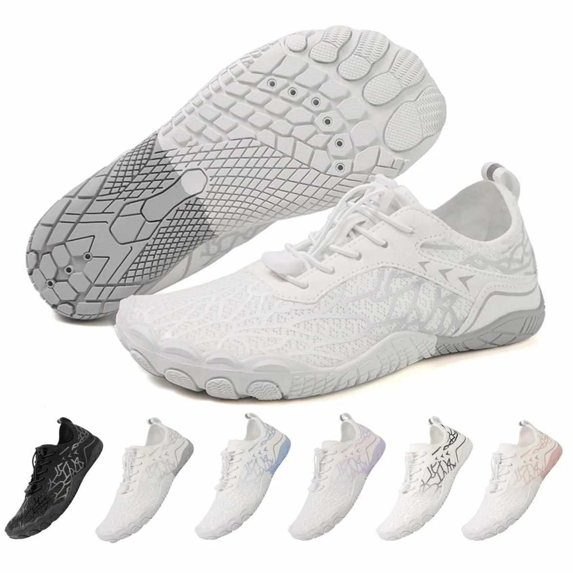 Chaussures Aquatiques Homme Femme Été Léger Respirant Séchage Rapide Plage Pieds Nus