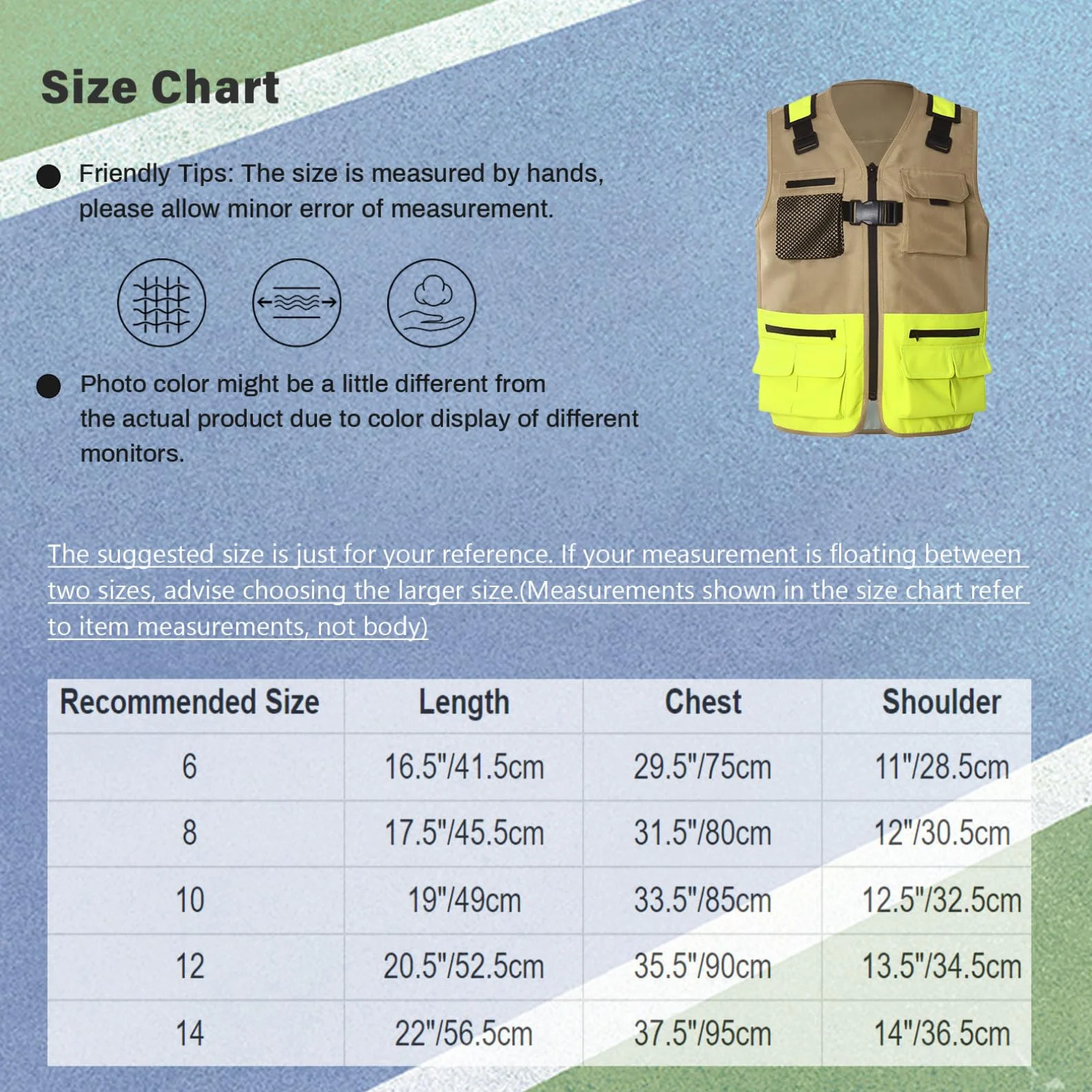 Agoky Gilet De Pêche Veste Tactique Utilitaire Pour Garçons Sans Manche Enfant