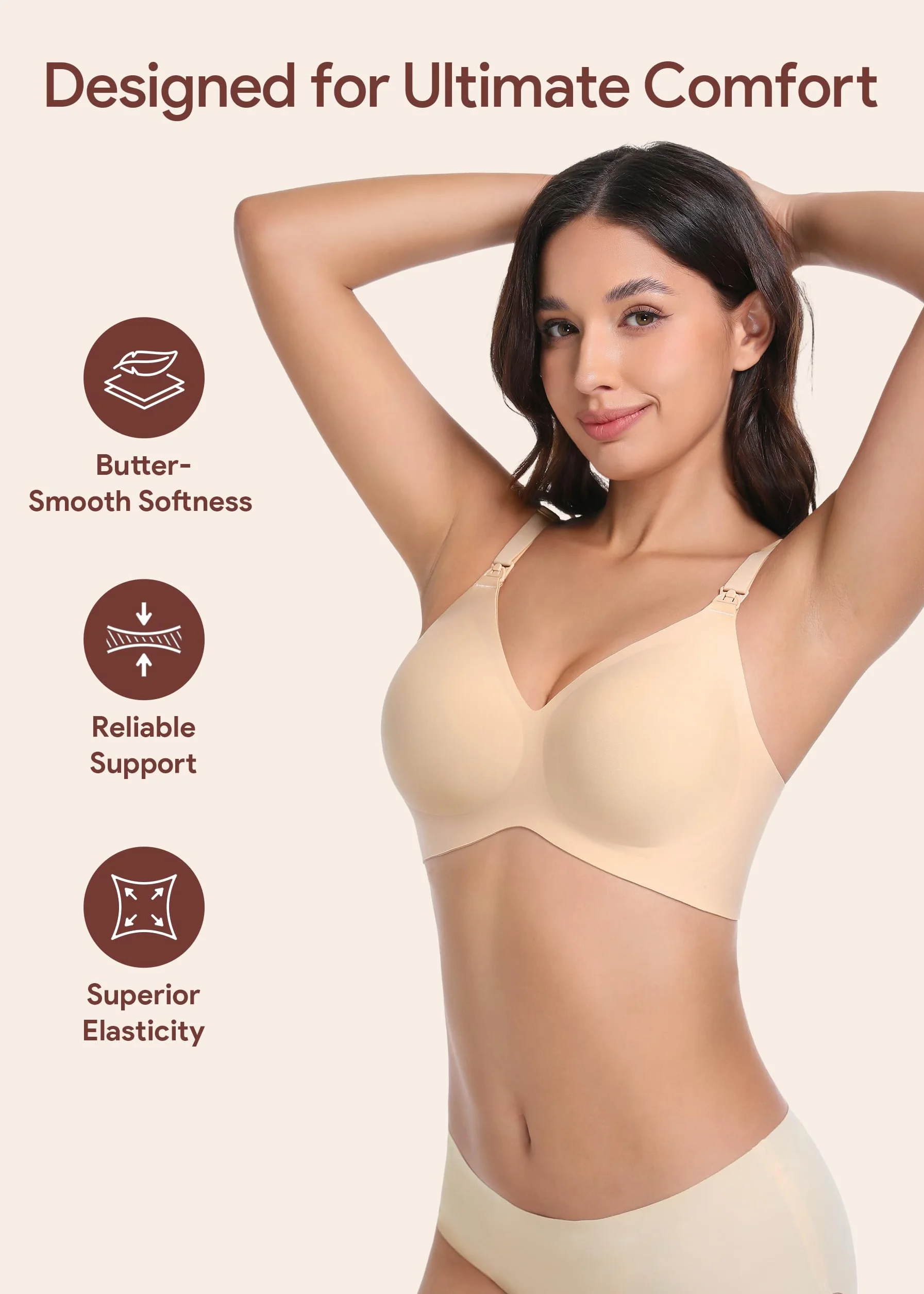 Soutien-Gorge Allaitement sans Armature Confort Grossesse Sommeil
