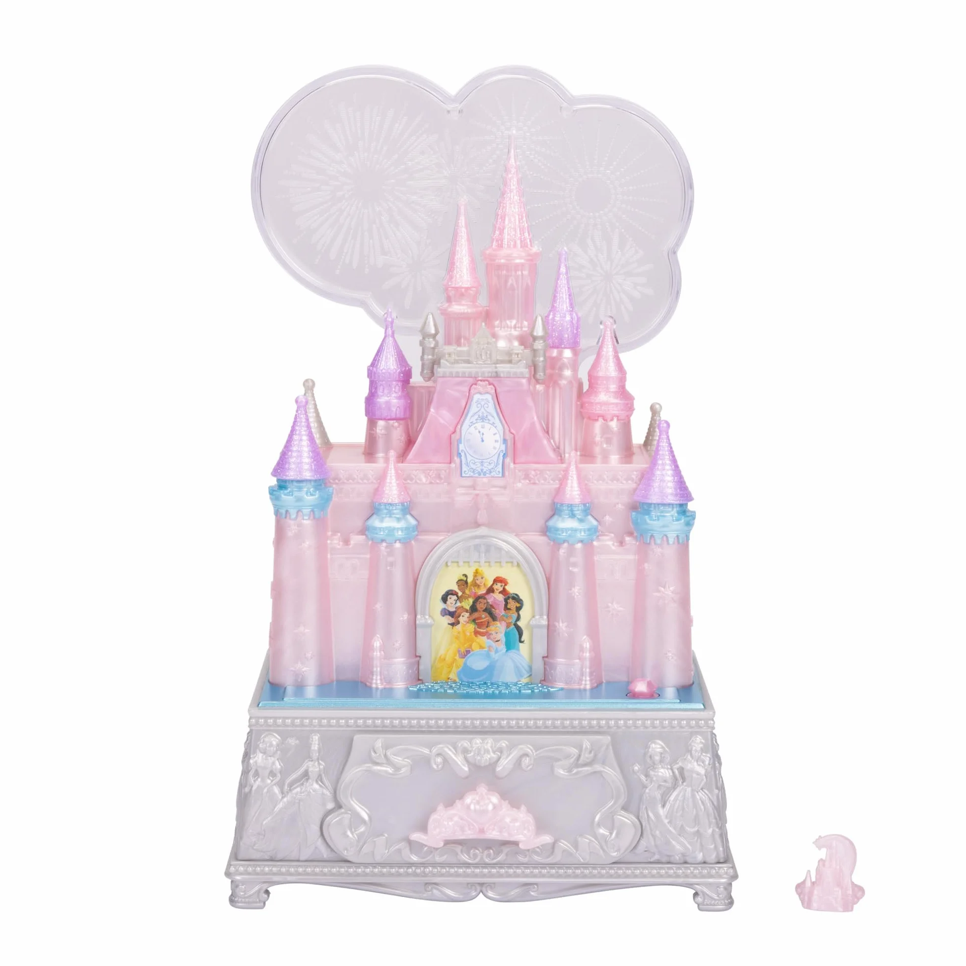 Disney Princesses Boîte à Bijoux Musicale Lumineuse Château de Cendrillon Disney 100éme Anniversaire Jouet sons lumière