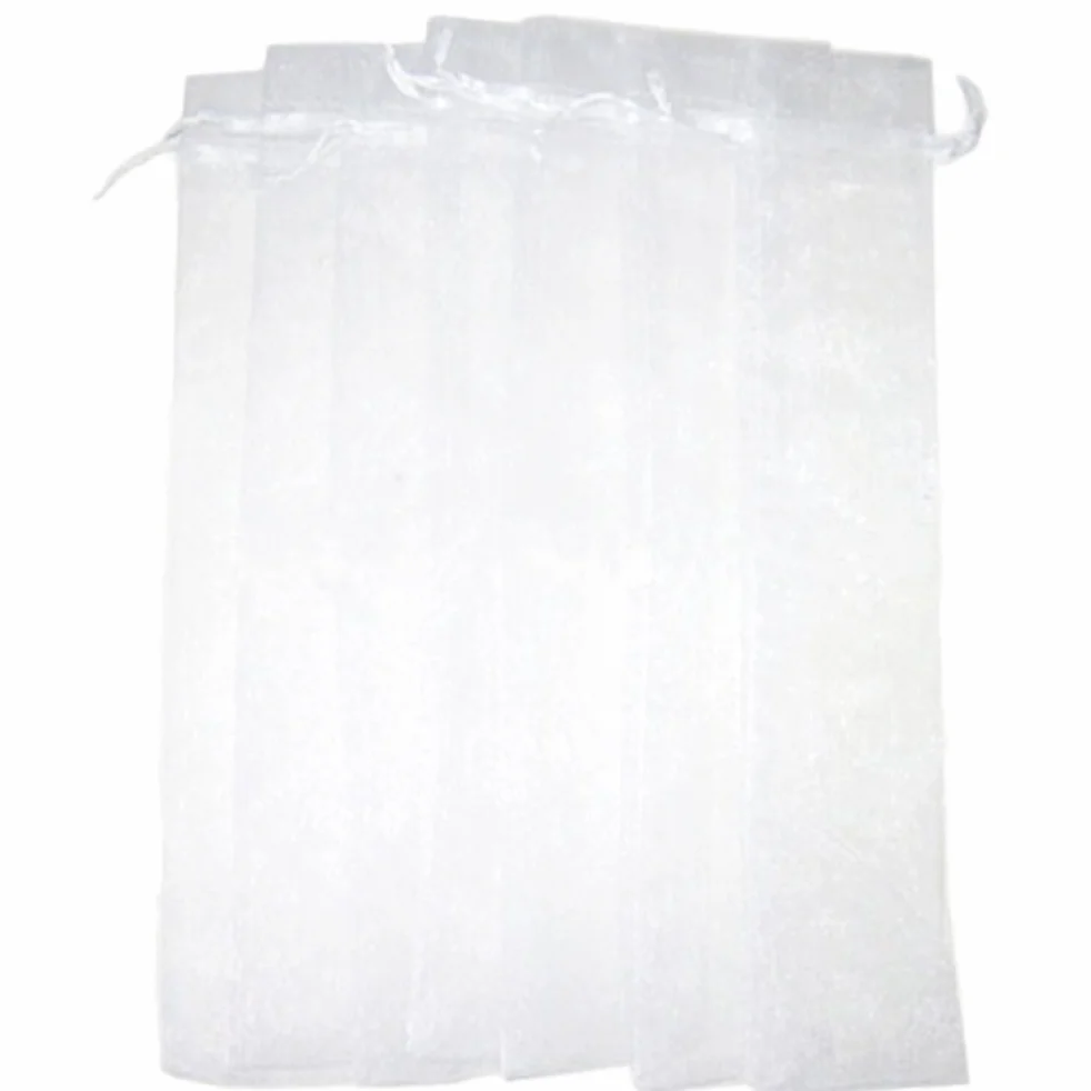Sachet Organza Blanc Avec Cordon De Serrage 50 pièces Pour Mariage Bonbons Bijoux