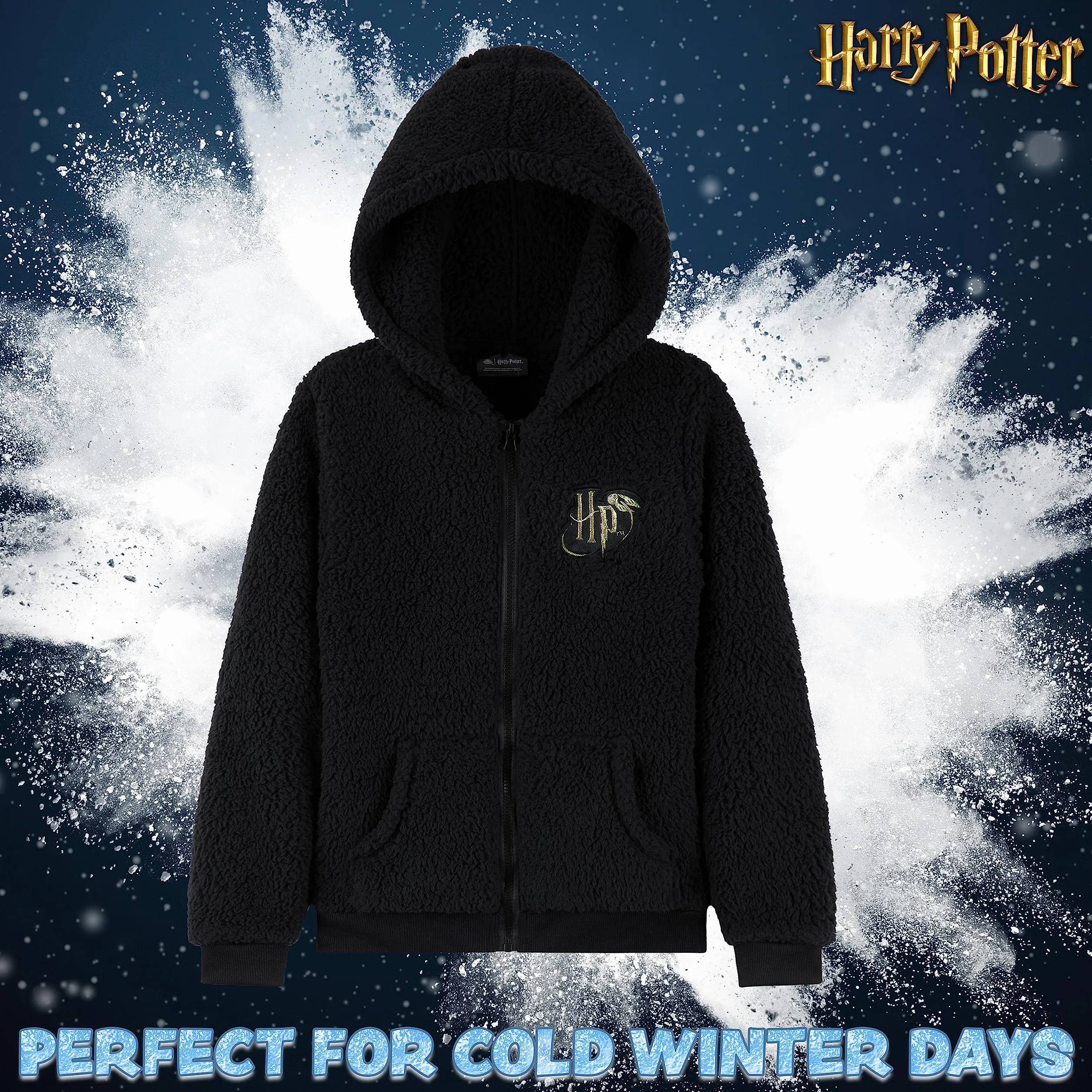 Harry Potter Sweat Zippé Enfant Fille Polaire Sherpa 7-18 Ans
