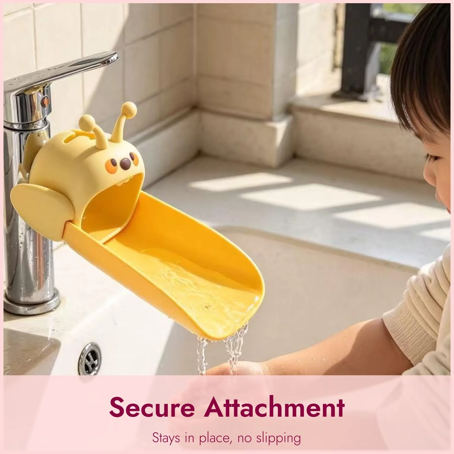 Rallonges de Robinet en Silicone Jaune, Extension Robinet Lavabo, Adaptateur Robinet Cuisine Salle de Bain