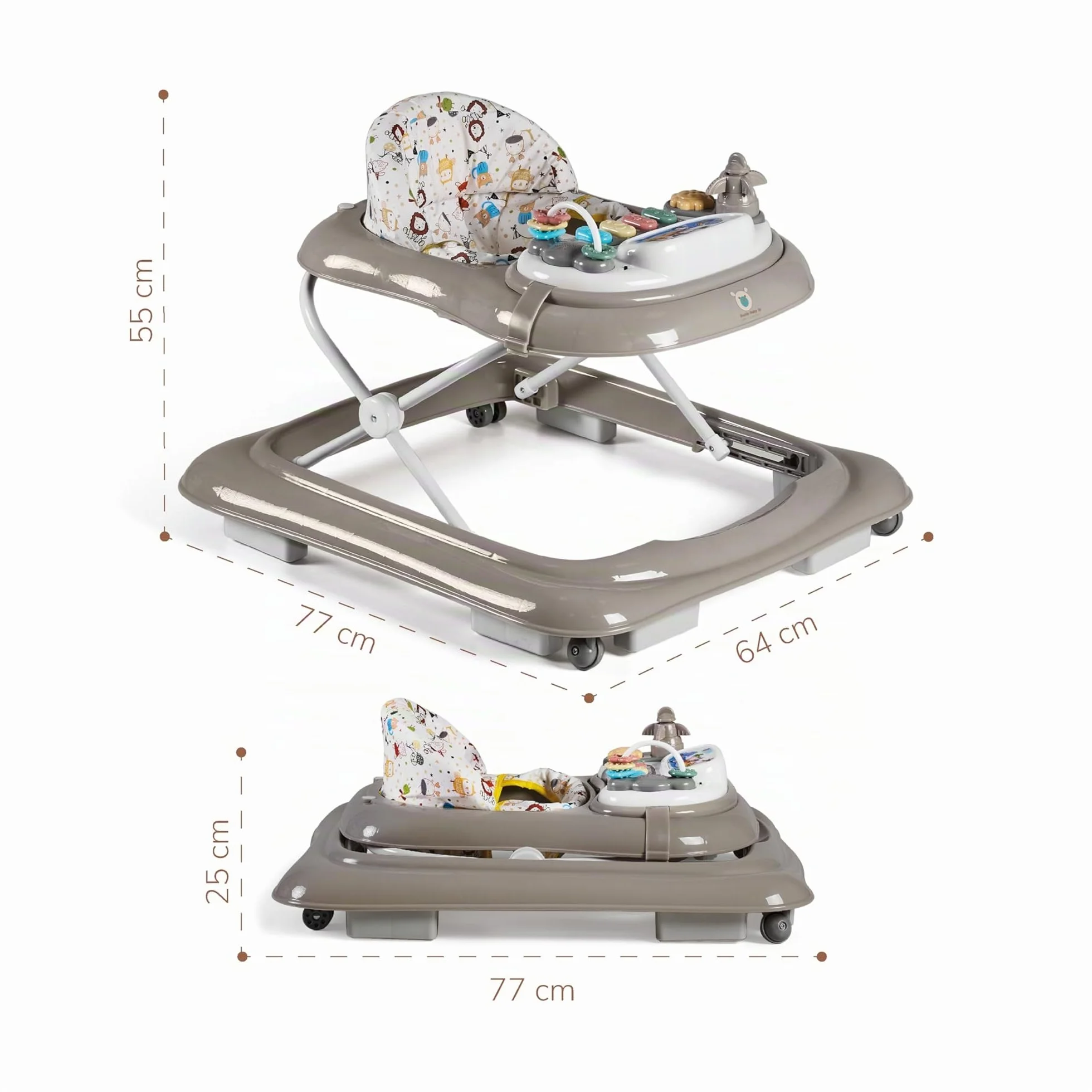 Buddy Baby Funny Déambulateur bébé avec base anti-renversement plateau son et jeux