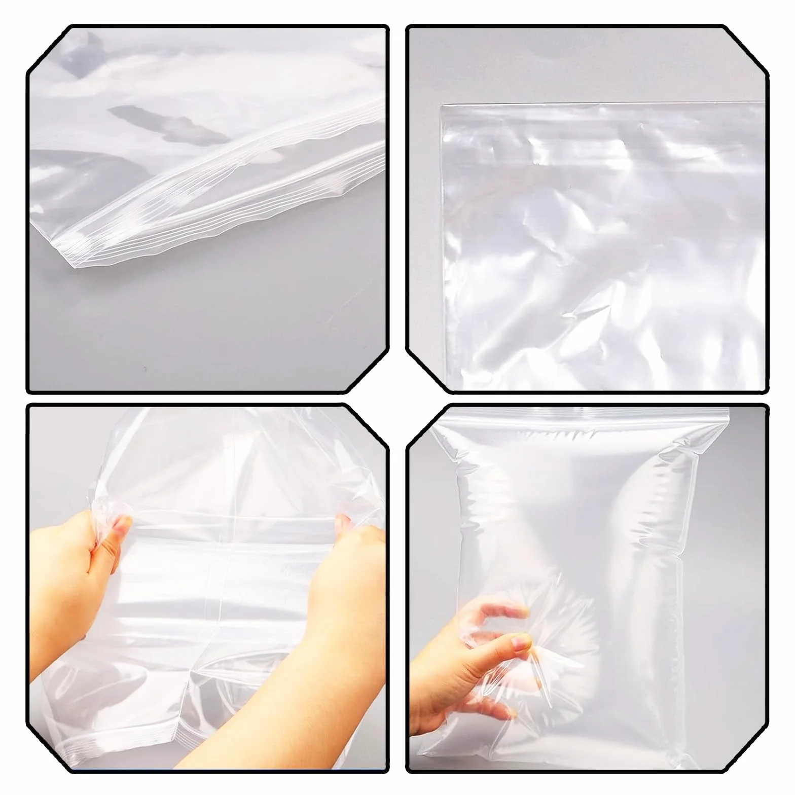 Sac Plastique Zip 30x40cm Refermables 30 Pièces Transparent Sachet Emballage