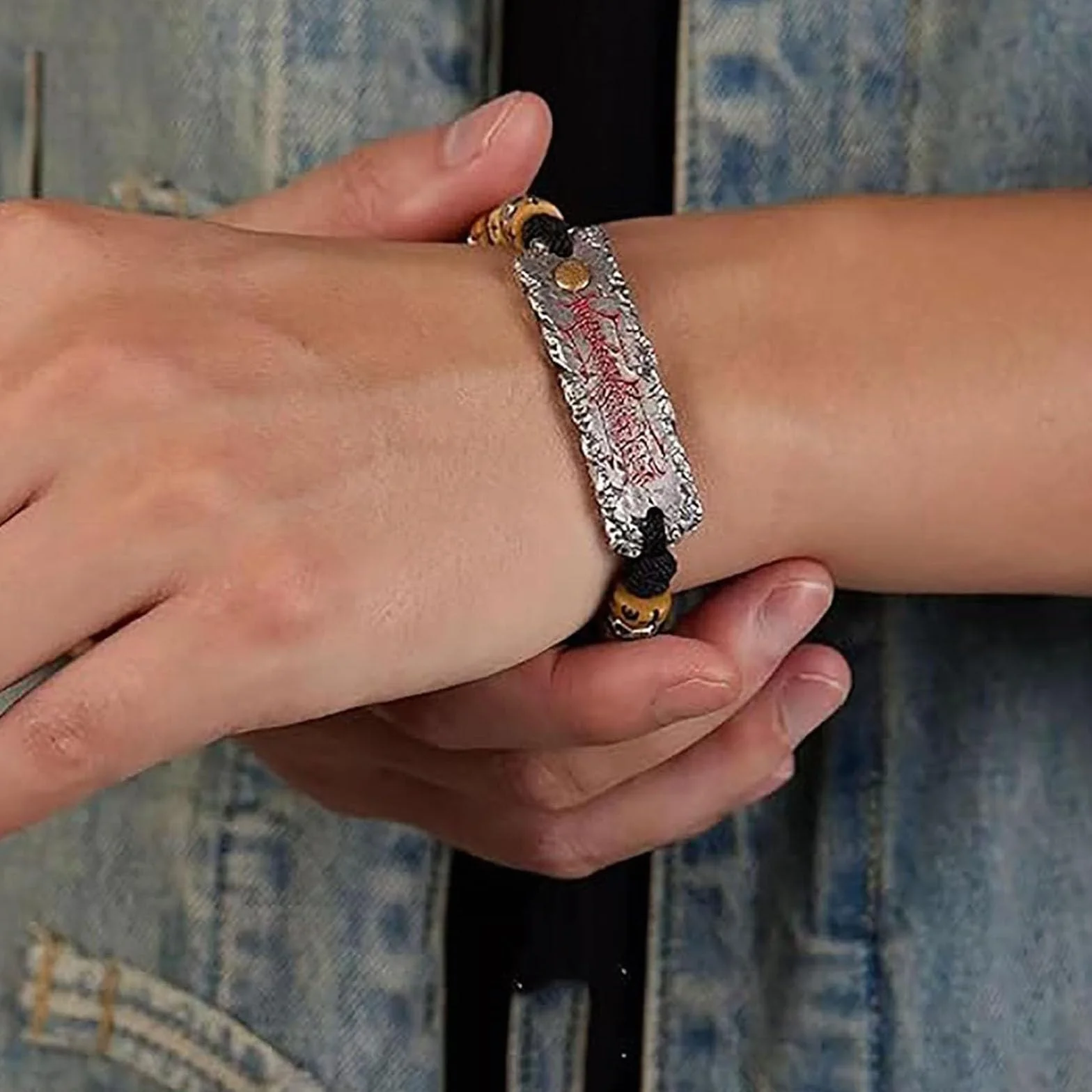 Bracelet de protection taoïste pendentif tressé Feng Shui chinois porte-bonheur prospérité