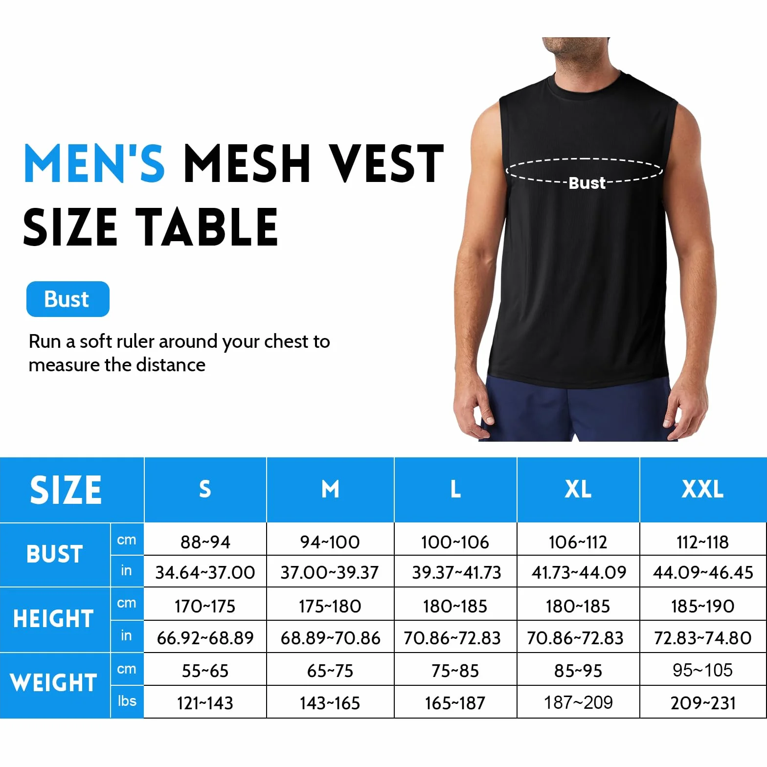 MEETYOO Lot de 5 Débardeurs Homme, Sous-Vêtement Technique sans Manches, T-Shirt Respirant Gainant pour Running, Fitness