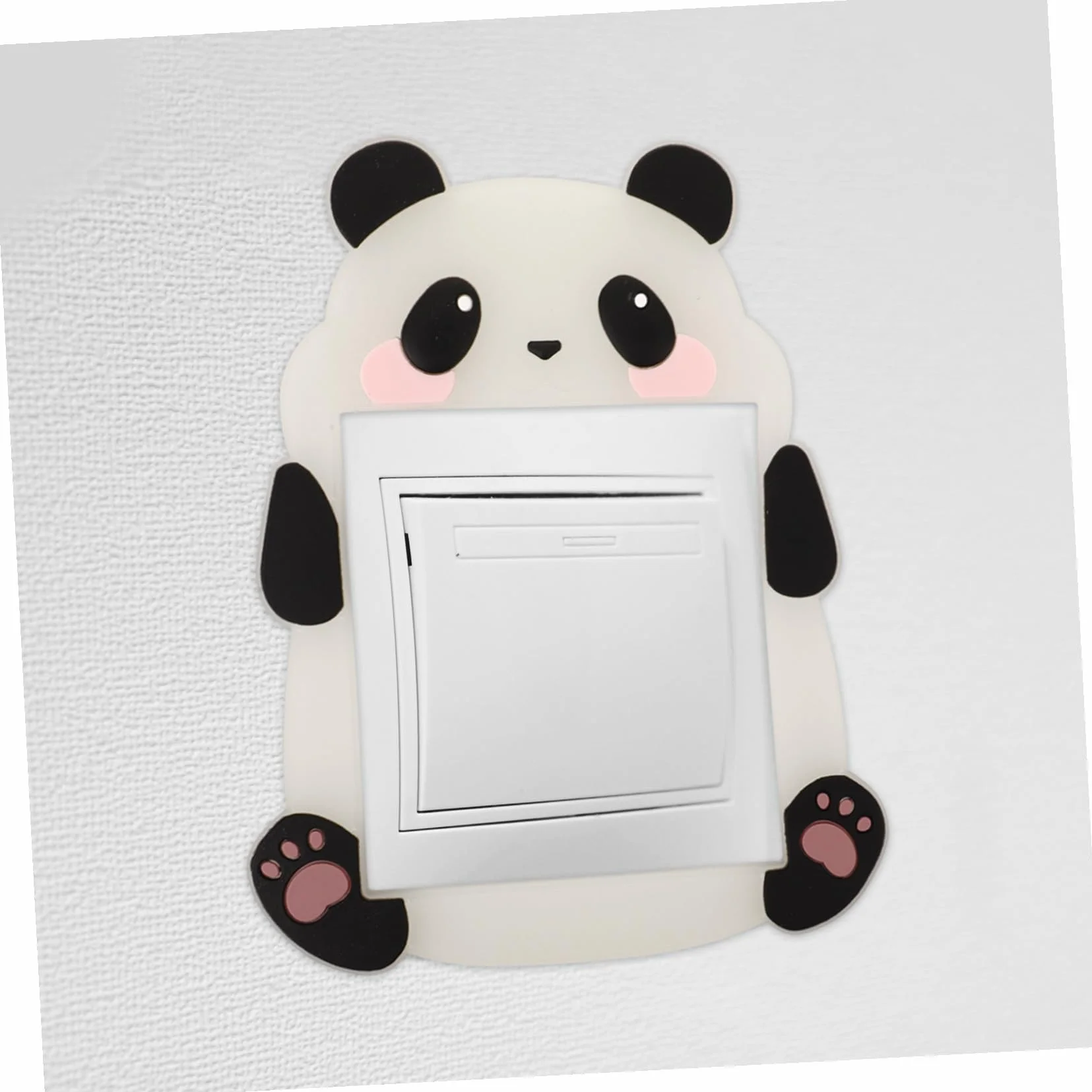 Autocollants Interrupteurs Muraux Décoratifs Panda Stickers Muraux Chambre Salle de Bain Protection Facile à Appliquer