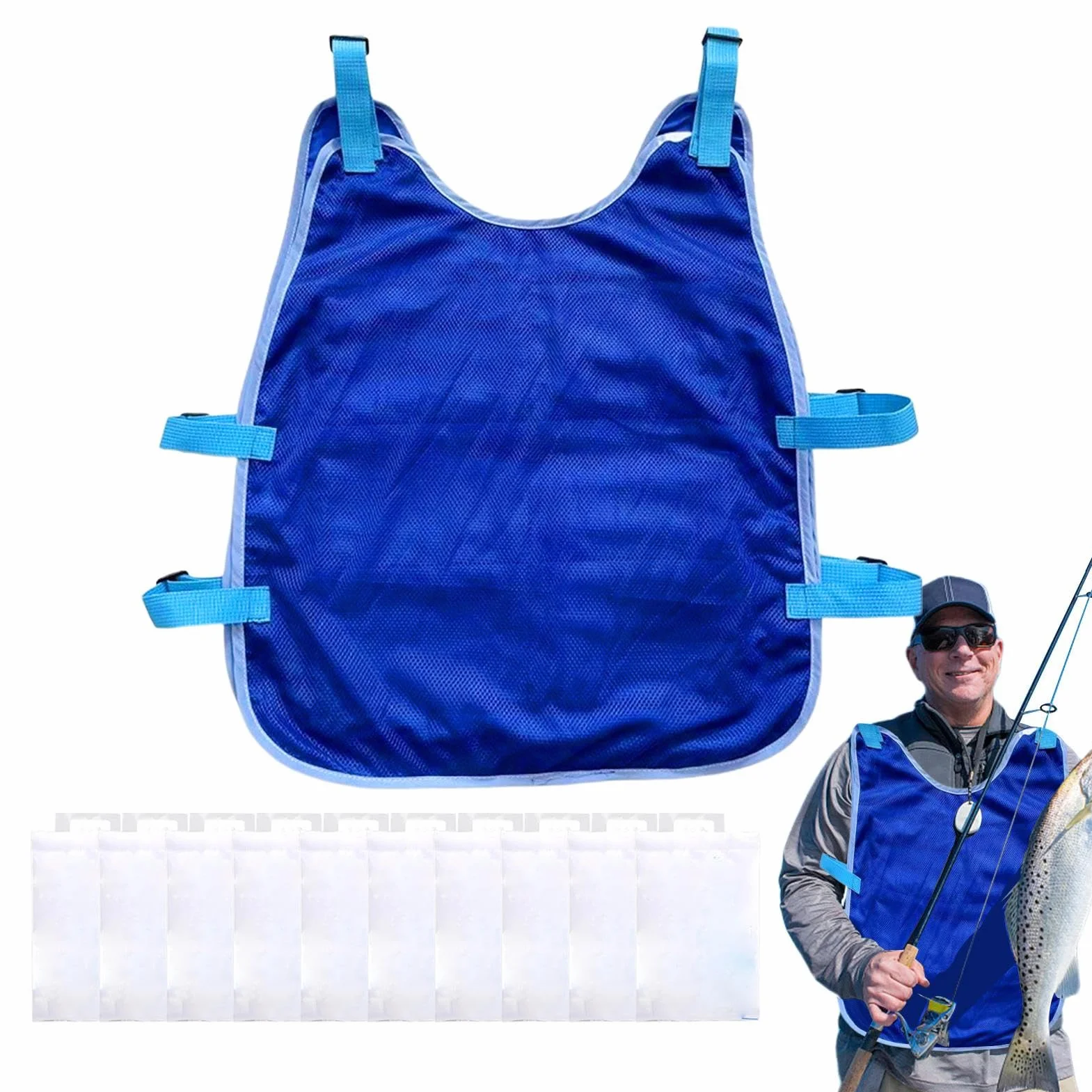 Gilet Rafraîchissant d'Été Glace Froi - Vêtement Refroidissant Respirant avec Protection Haute Température pour Sports Plein Air