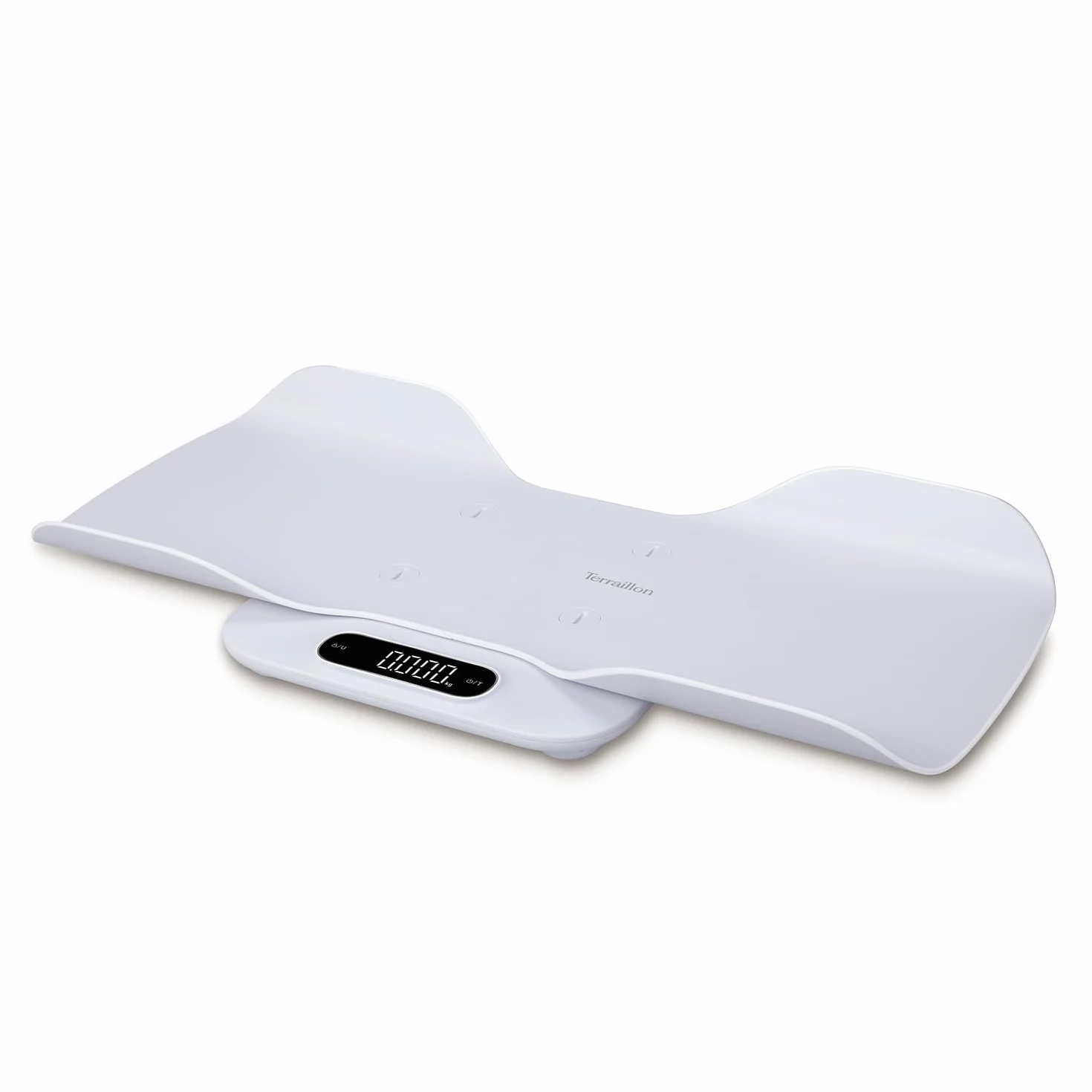Pèse Bébé 2 en1 électronique TERRAILLON BABY FIT, Nacelle Détachable, Capacité 180 kg, Blanc